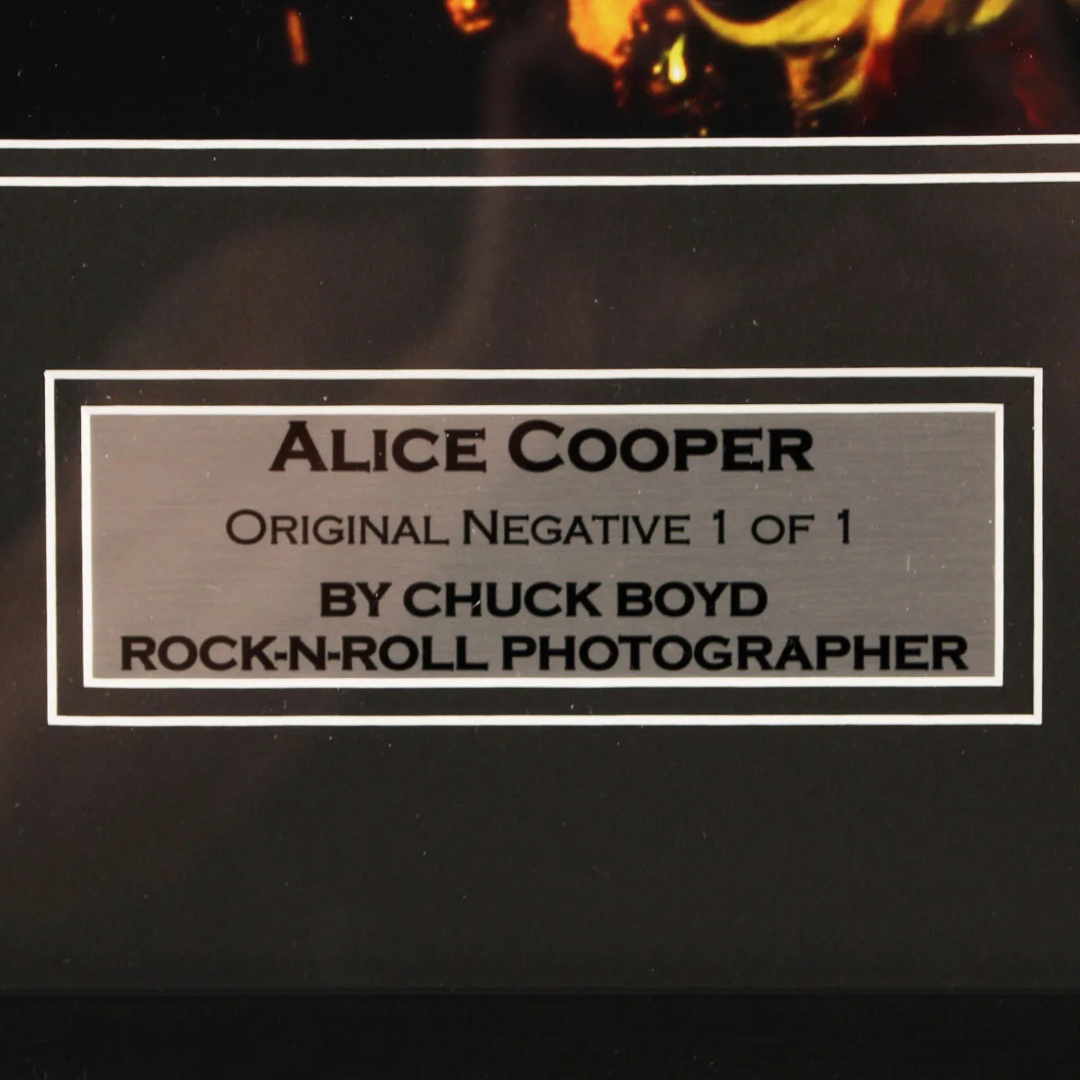 Alice Cooper Original Negative w/ Photo Display -Chuck Boyd Photography, image 2
