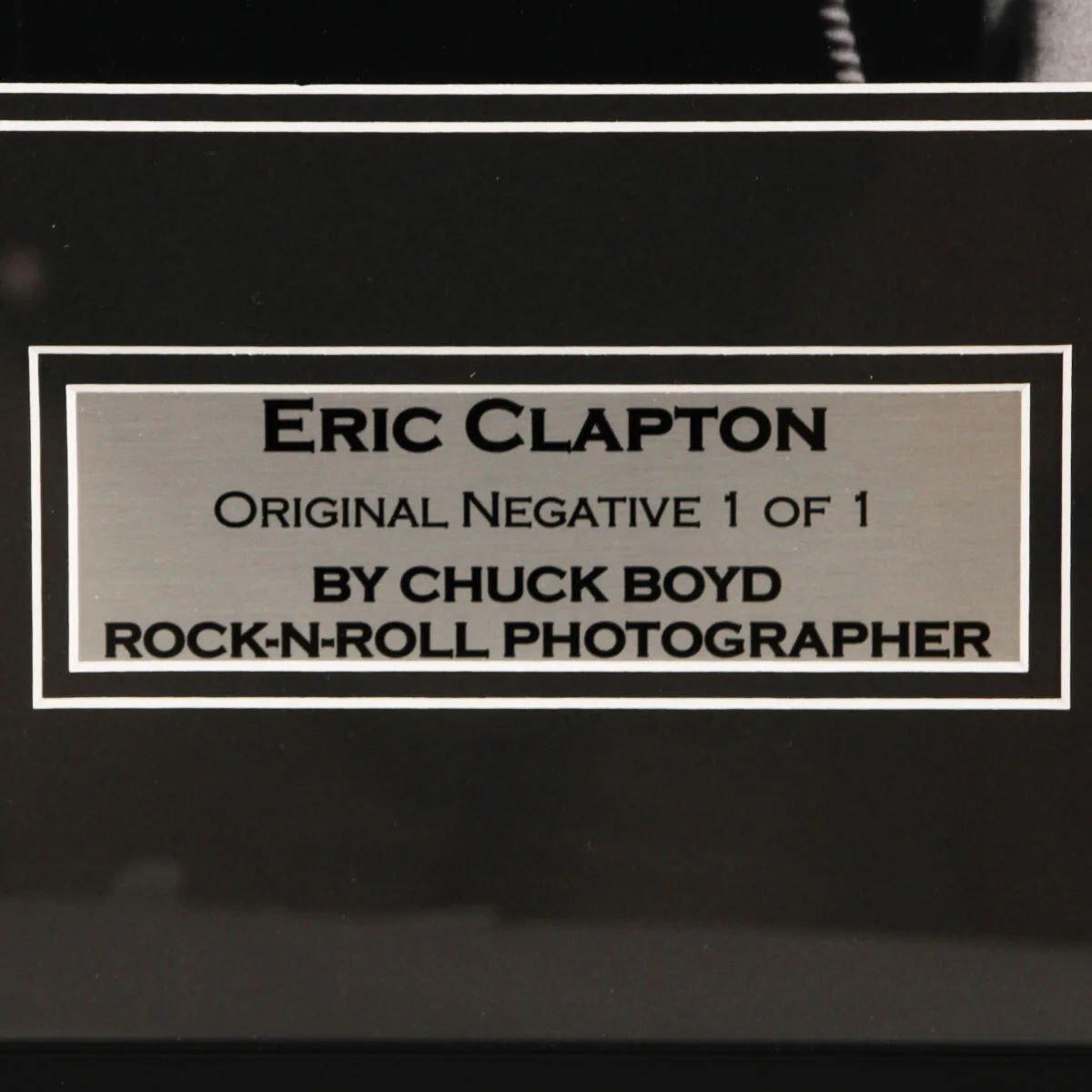 Eric Clapton Original Negative w/ Original Photo Chuck Boyd Photography LE 1/1, image 2