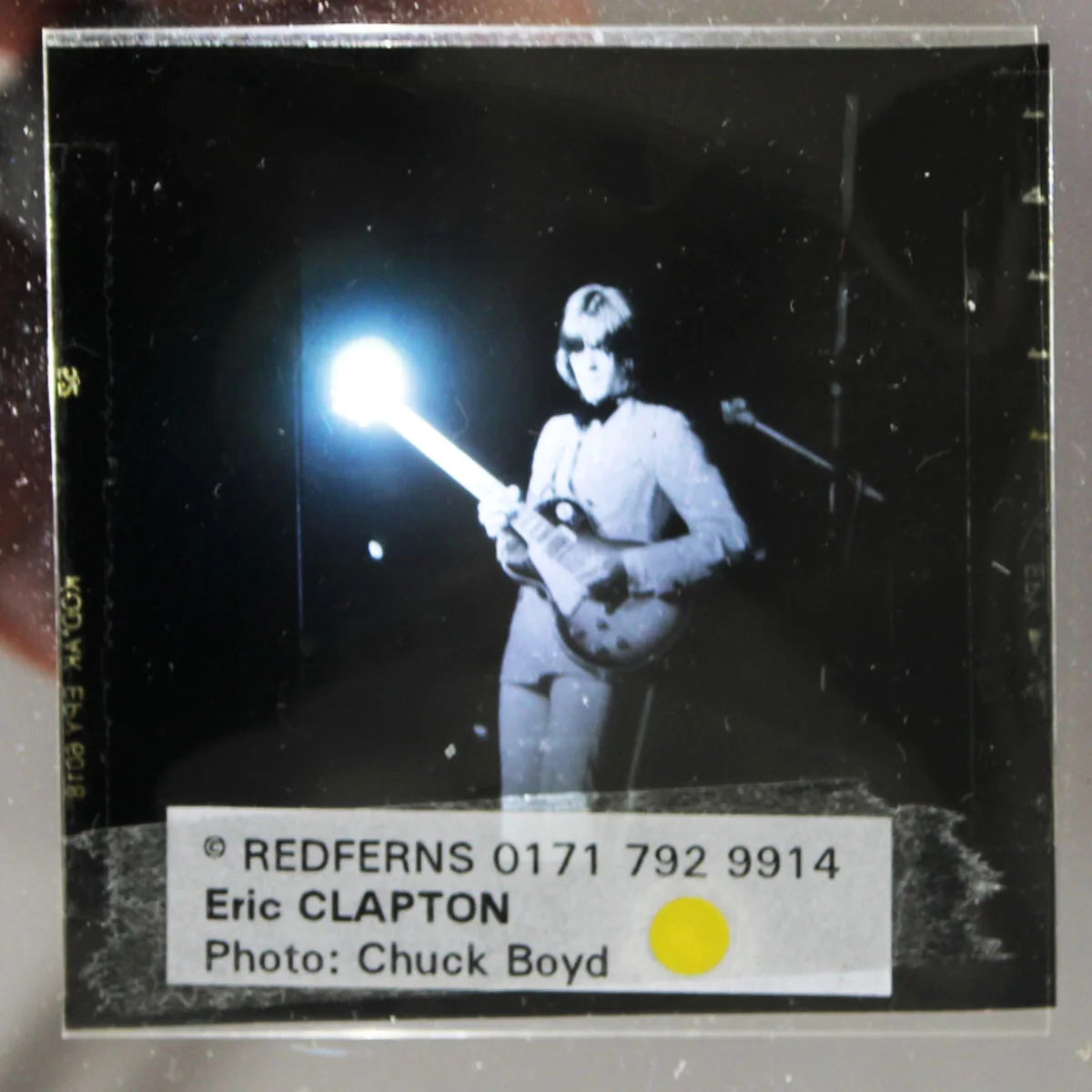 Eric Clapton Original Negative w/ Original Photo Chuck Boyd Photography LE 1/1, image 4