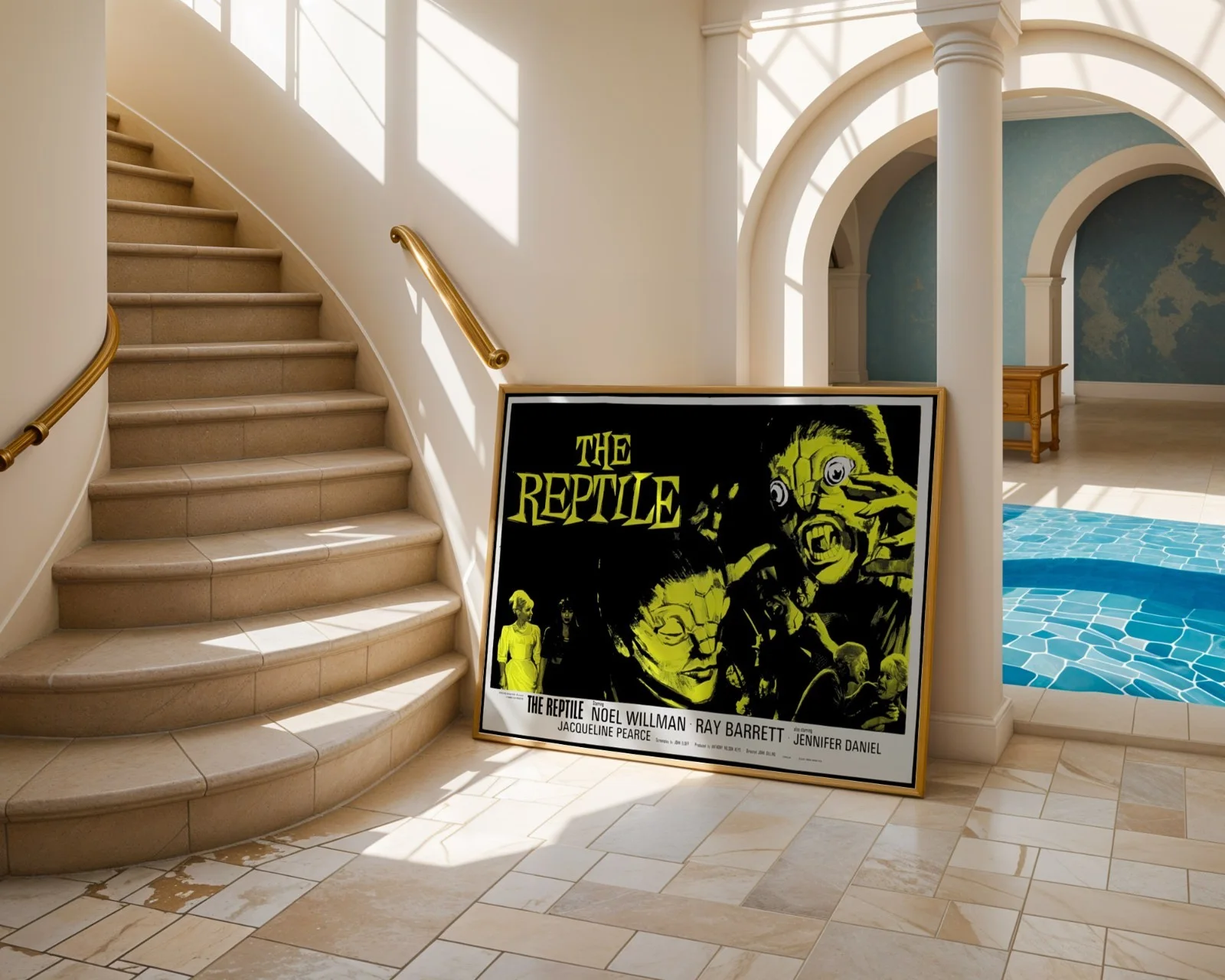 The Reptile - 1966 Hammer Gothic Horror Film Restored 30" x 40" UK Quad Poster, изображение 4
