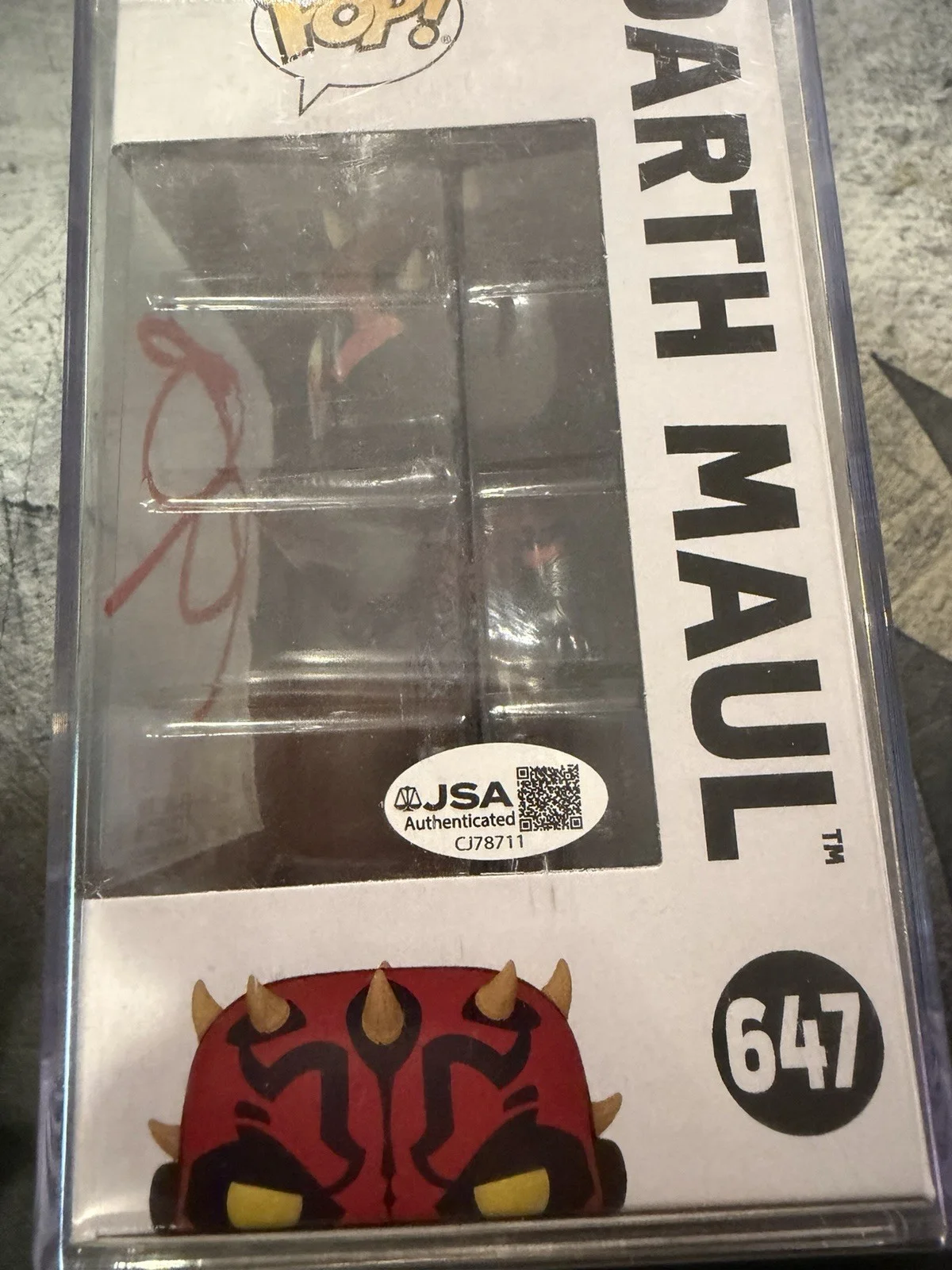 Ray Park - Signed - Funko Pop! STAR WARS - DARTH MAUL #647 - JSA COA, image 2
