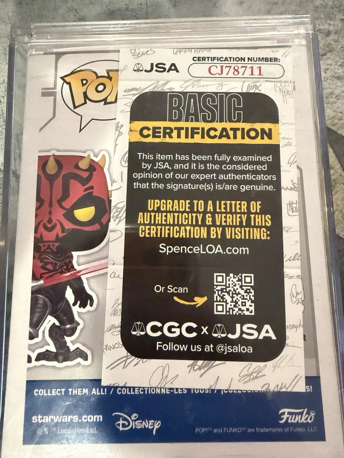 Ray Park - Signed - Funko Pop! STAR WARS - DARTH MAUL #647 - JSA COA, image 3