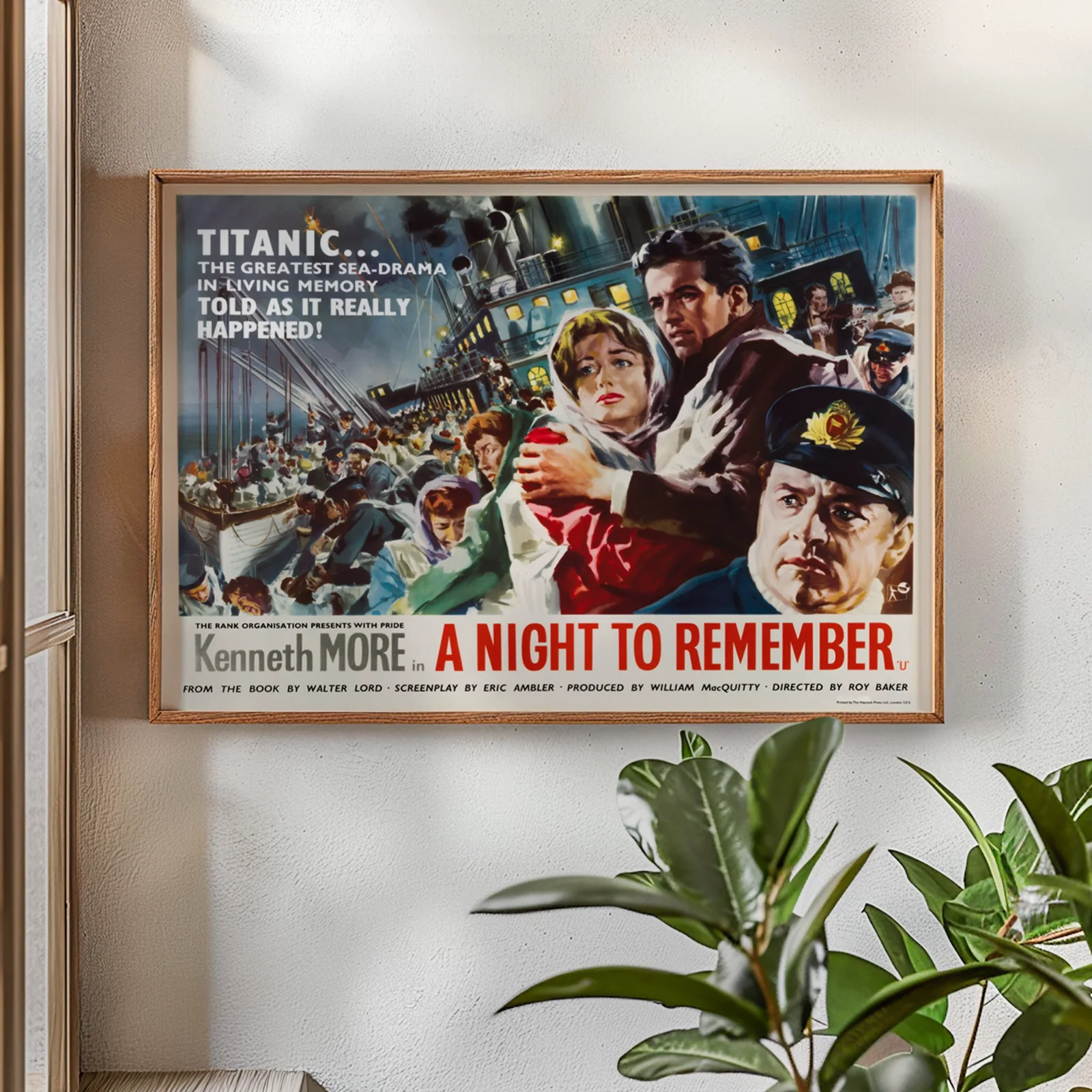 A Night To Remember - 1958 Titanic Drama Restored 30" x 40" UK Quad Poster, image 2