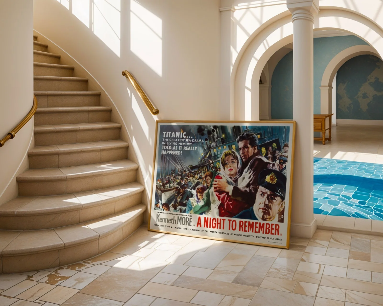 A Night To Remember - 1958 Titanic Drama Restored 30" x 40" UK Quad Poster, image 4