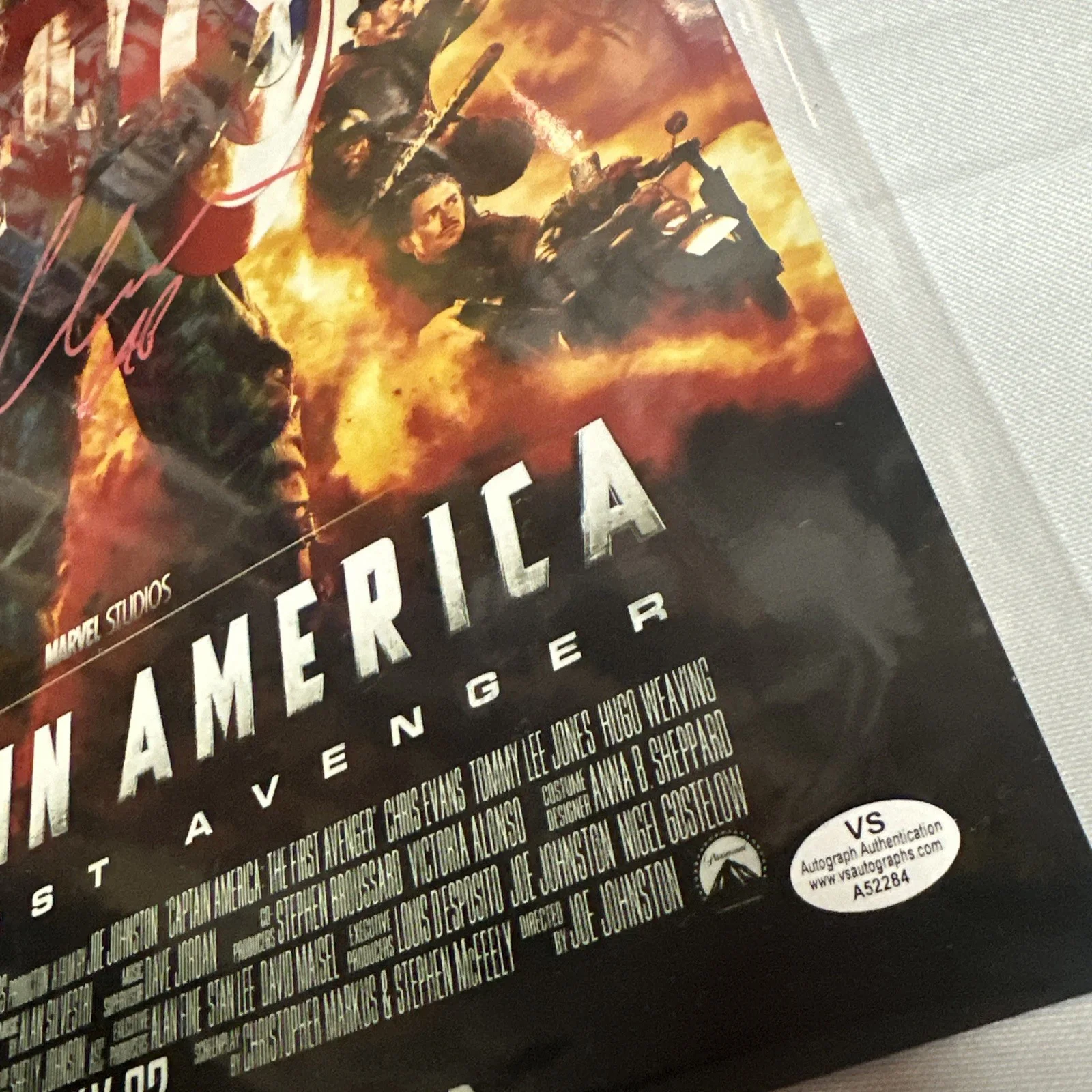 Captain America Movie Poster 11x17 - Signed By Cast - Chris Evan’s, Hayley, etc, изображение 5