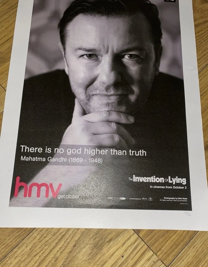 My Inspiration - Ricky Gervais - HMV A3 Poster - The Invention Of Lying, изображение 3