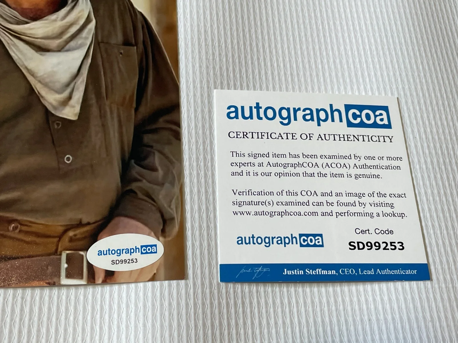 Robert Duvall — Robert Duvall Signed Autographed 8x10 Open Range Movie Photo AutographCoa, изображение 3