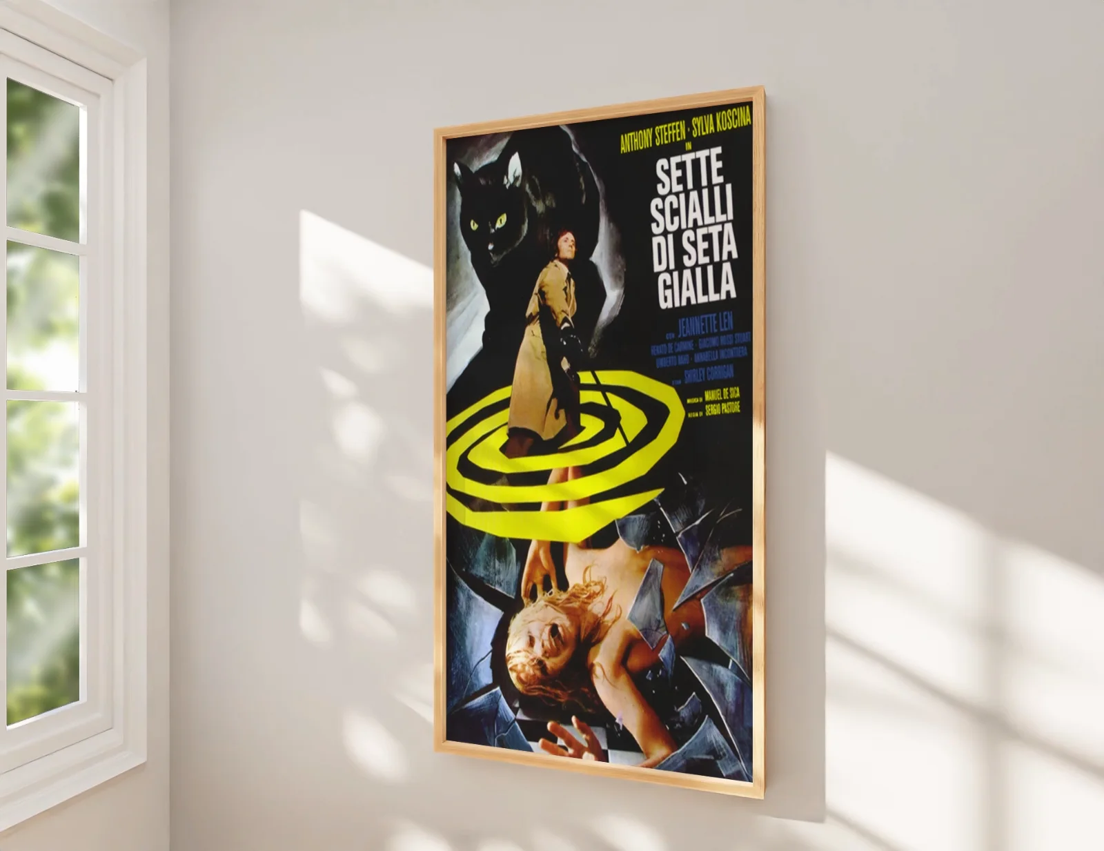 Sette Scialli Di Seta Gialla - 1972 Giallo Horror Film Soggettone Poster, изображение 2
