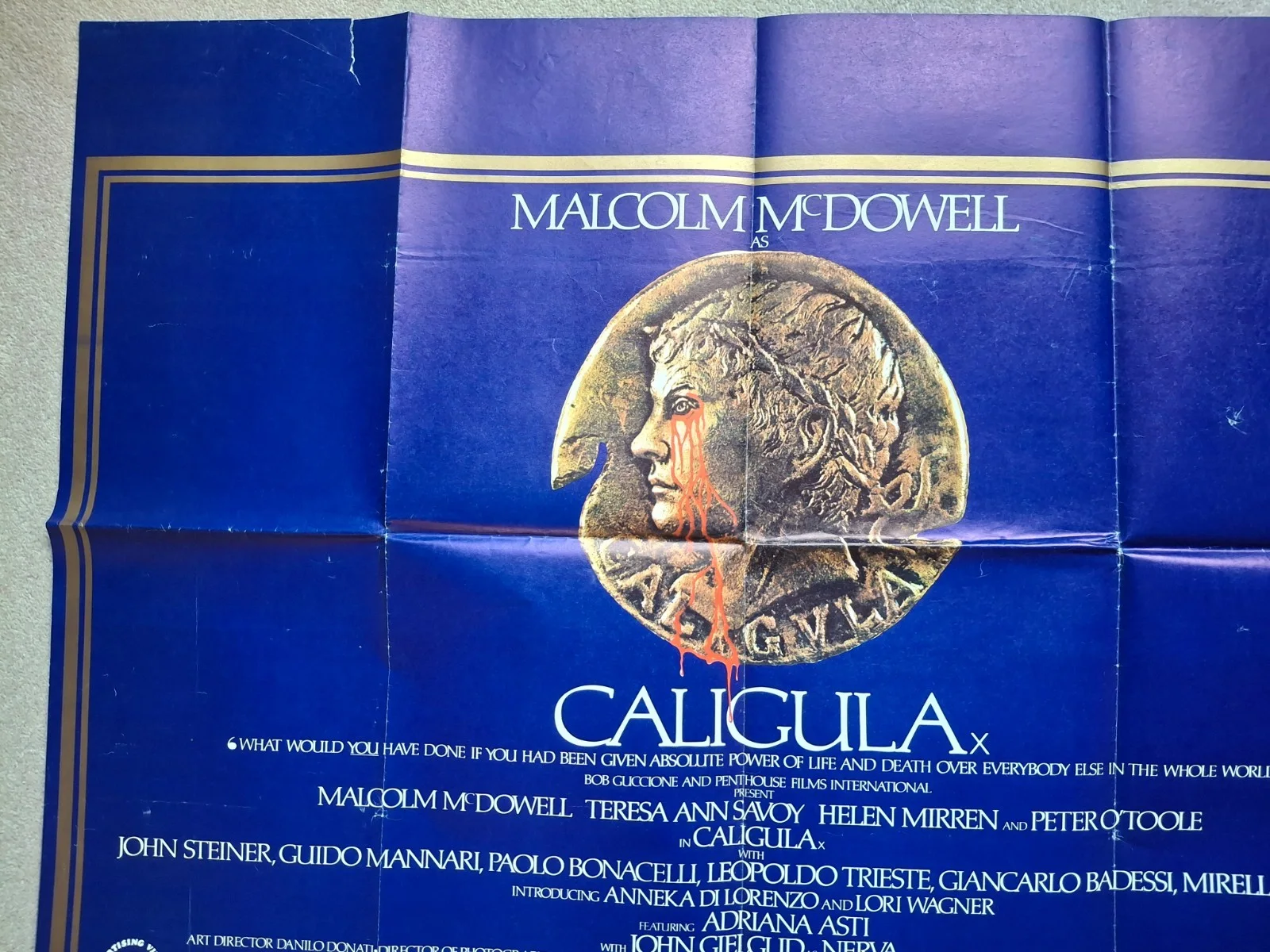 Caligula Original Film Cinema Movie Quad Poster Malcolm McDowell, изображение 3