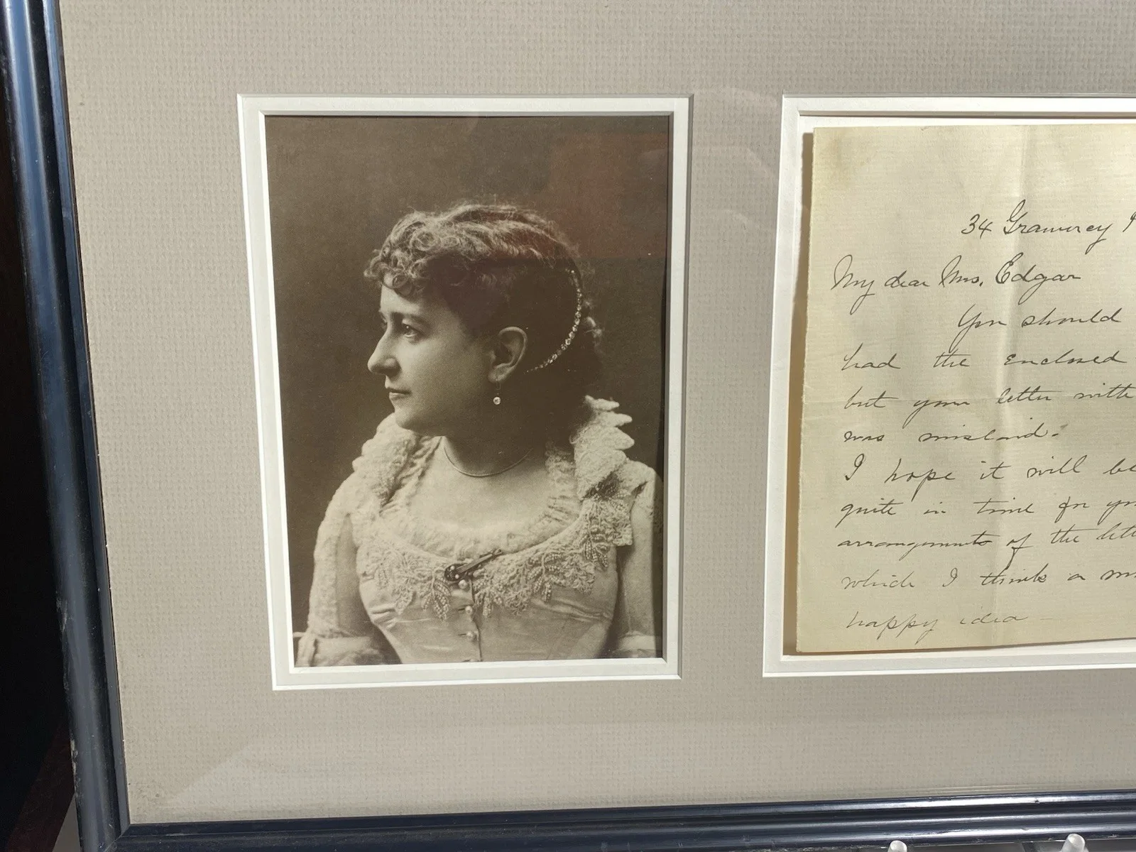 Singer Emma Cecilia Thursby Autograph Personal Letter With Photo 1902, image 2