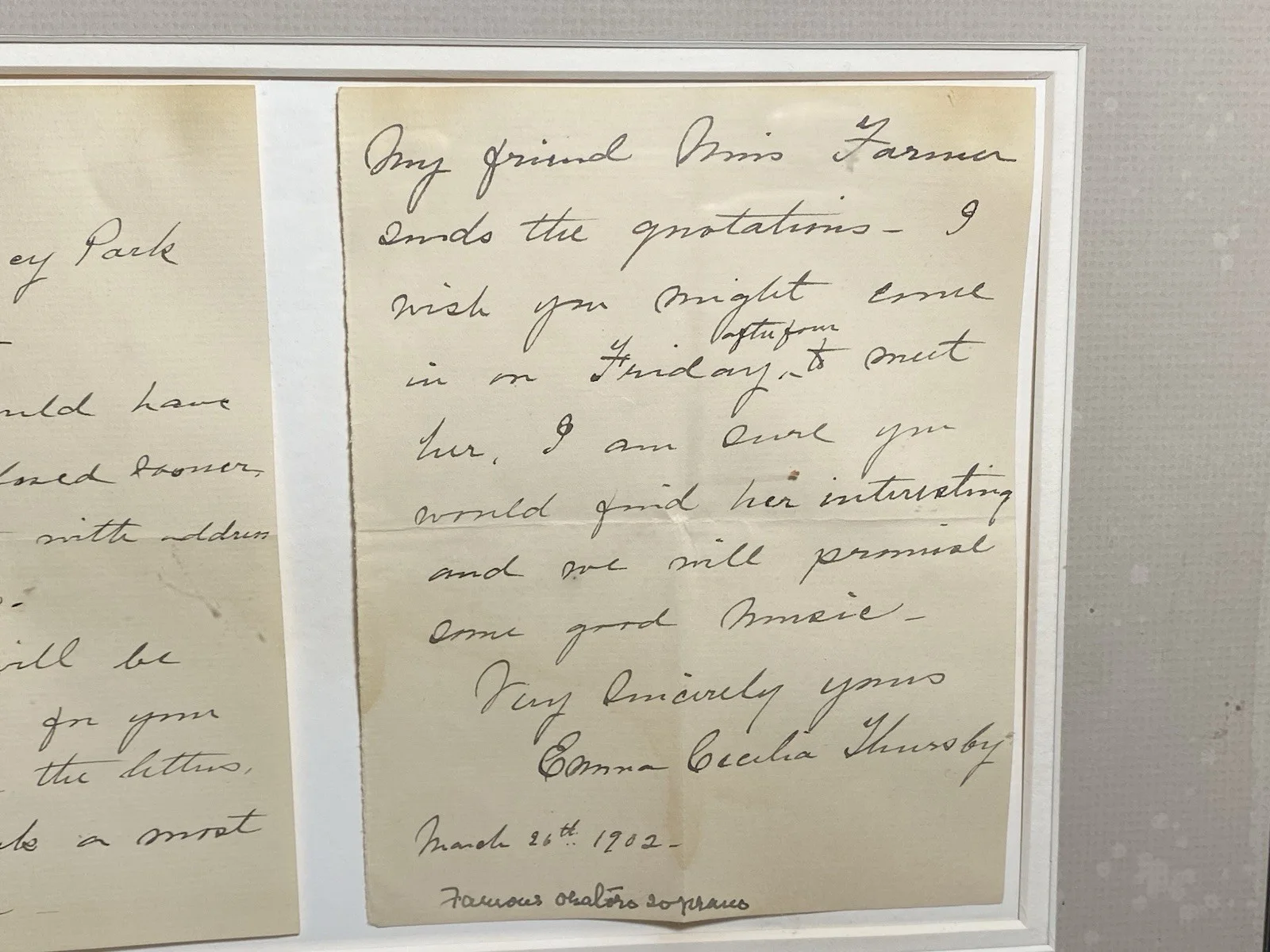Singer Emma Cecilia Thursby Autograph Personal Letter With Photo 1902, image 4
