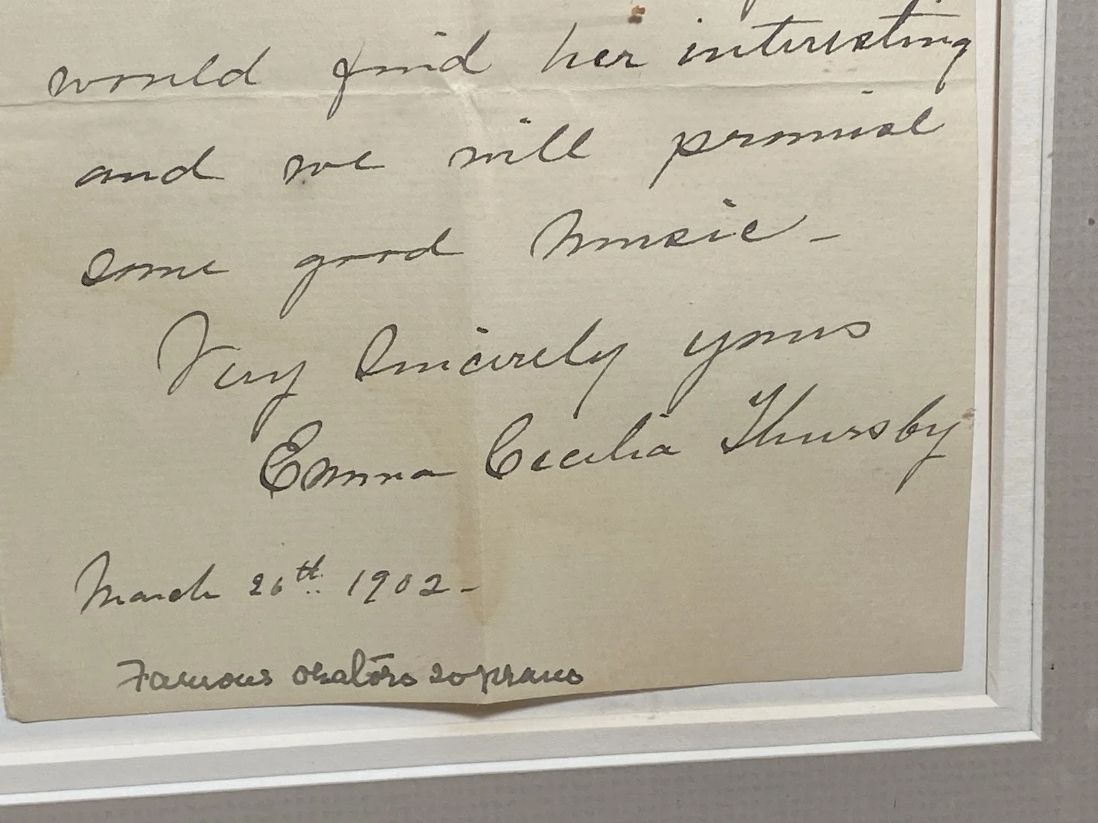 Singer Emma Cecilia Thursby Autograph Personal Letter With Photo 1902, image 5