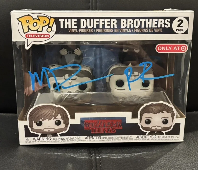 Ross Duffer, Matt Duffer — Ross & Matt Duffer Brothers ‘Stranger Things’ Signed 2 Pack Funko Pop with Proof