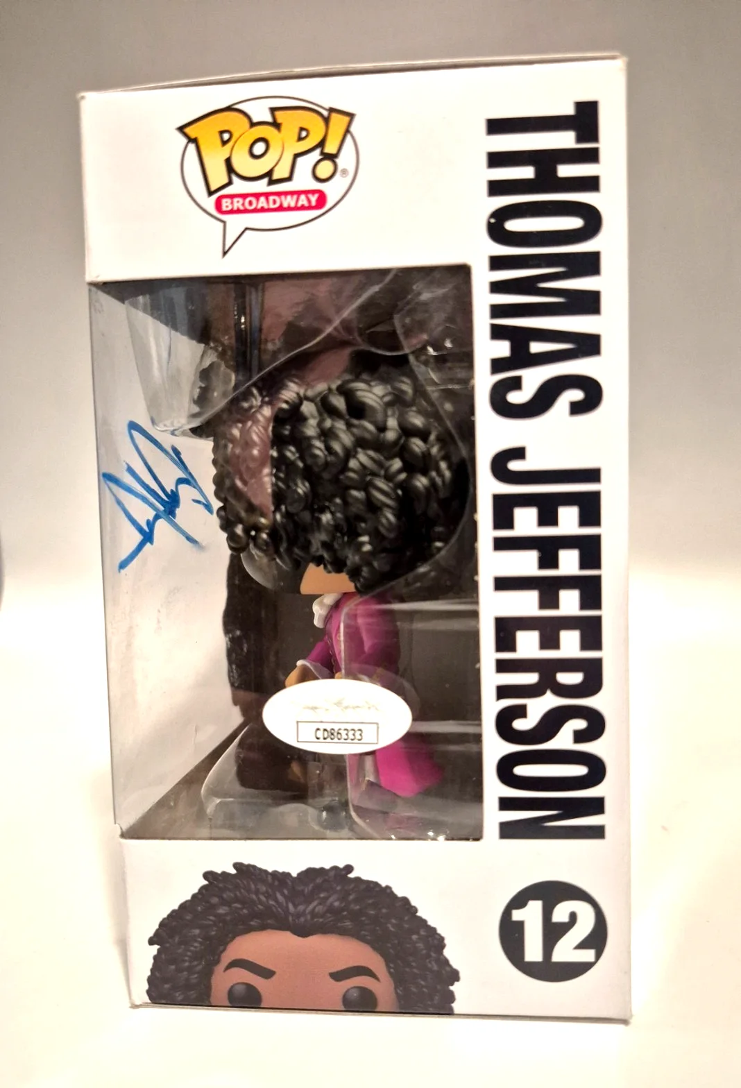 DAVEED DIGGS — DAVEED DIGGS SIGNED AUTOGRAPHED HAMILTON THOMAS JEFFERSON FUNKO POP 12 JSA COA, image 3