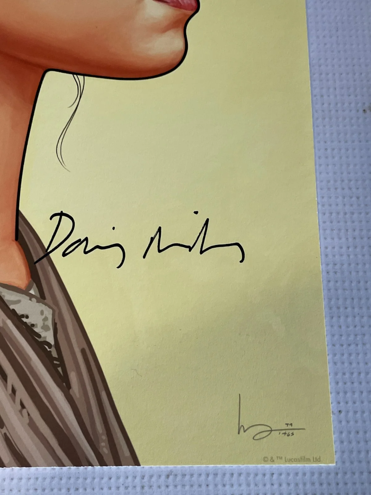 Daisy Ridley — Daisy Ridley "Rey" Star Wars: Force Awakens Signed 12x16" Art Print #79/1465 BAS, изображение 3
