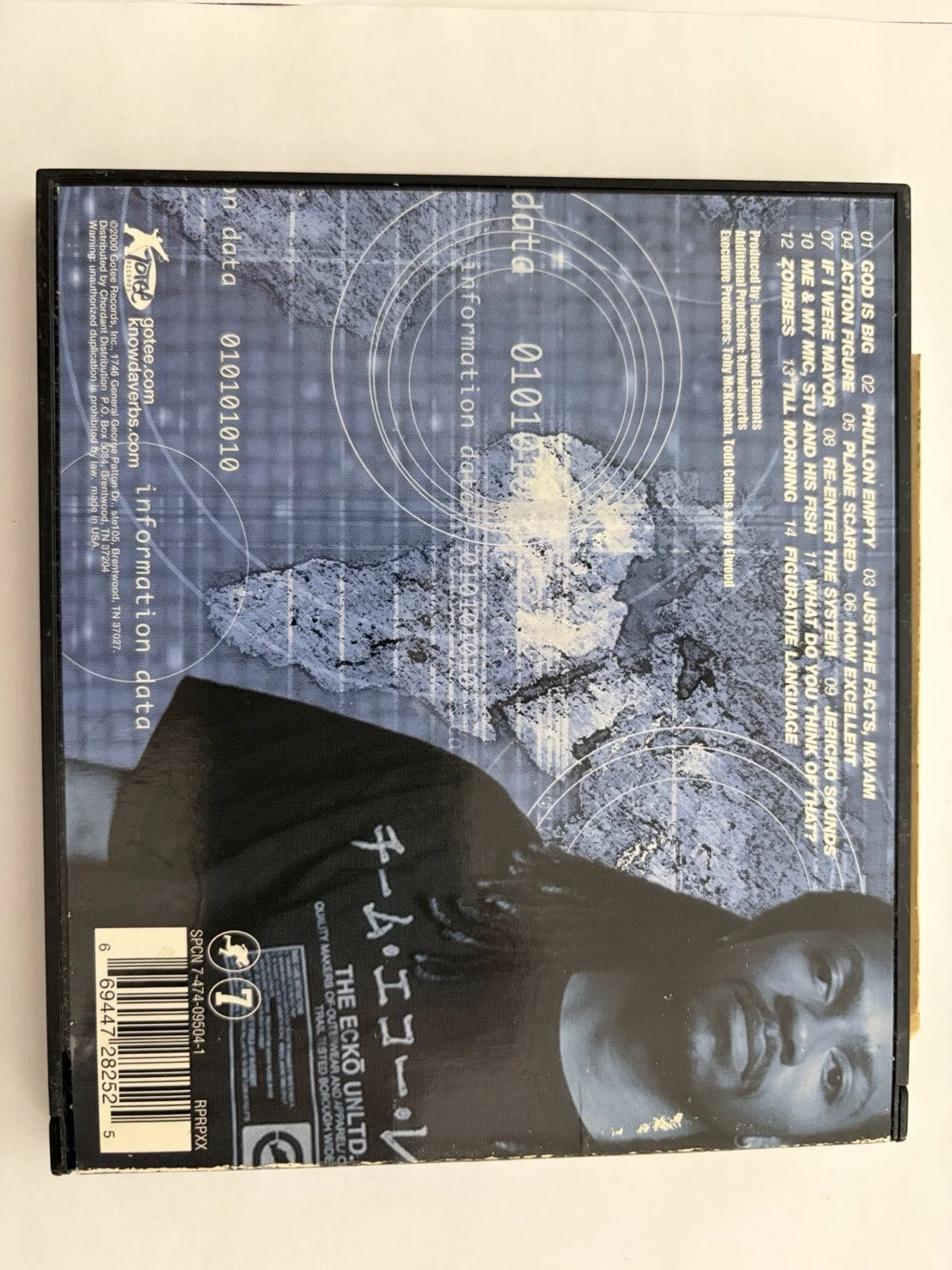 Knowdaverbs The Action Figure Signed Autographed CD 2000 Gotee Records Verbs, image 3