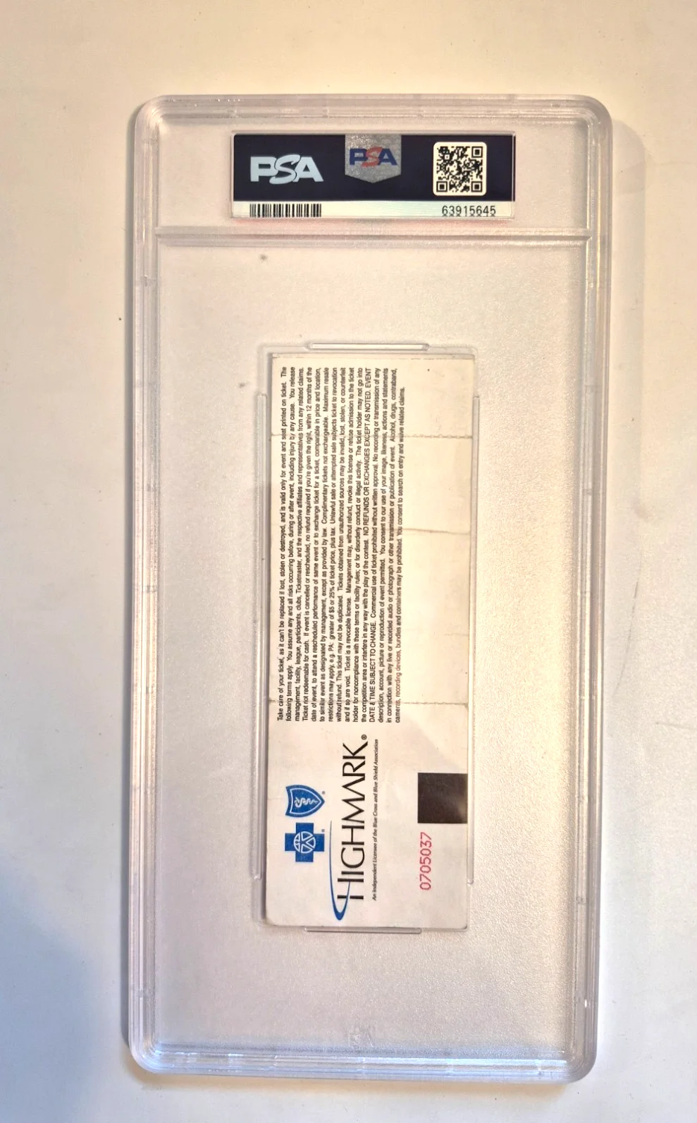 JAY-Z AND KANYE WEST 11/27/2011 WATCH THE THRONE TOUR TICKET STUB PSA ENCAP RARE, изображение 3