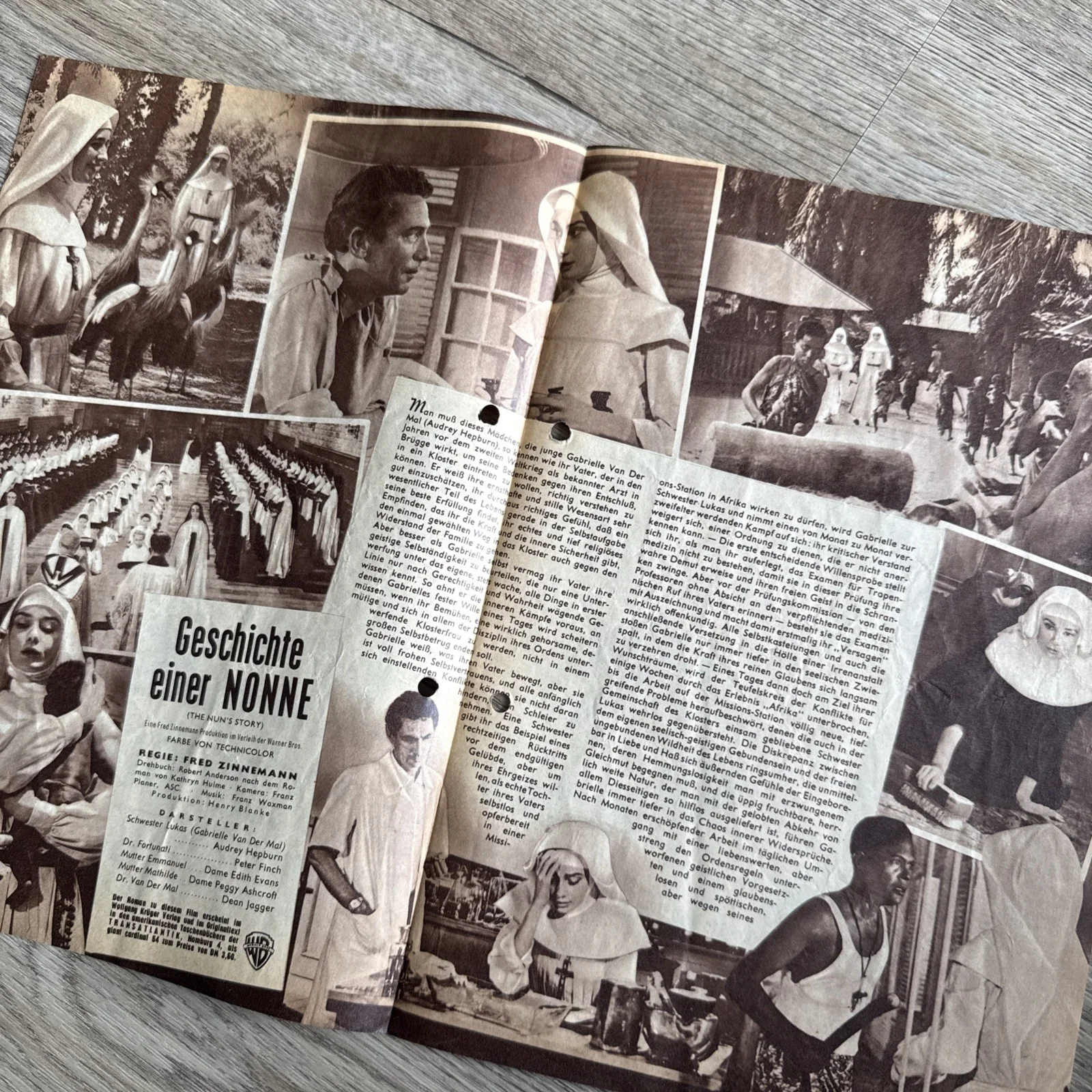 Rare The Nun’s Story German Cinema Programme Audrey Hepburn Peter Finch 1959, изображение 2