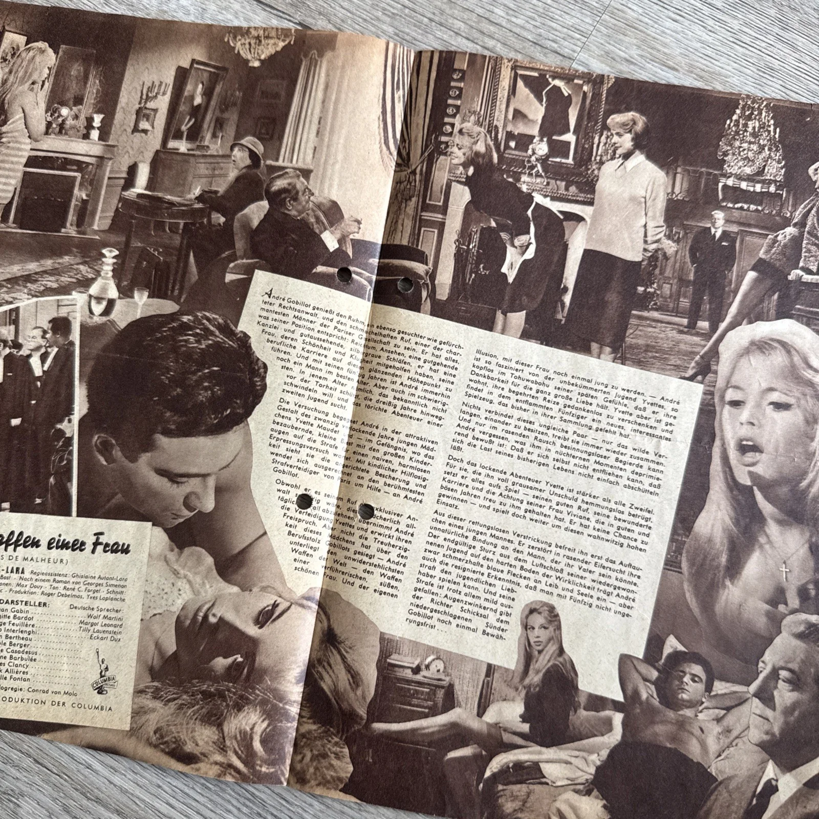 Rare Love Is My Profession German Cinema Programme Jean Gabin Brigitte Bardot 58, изображение 2