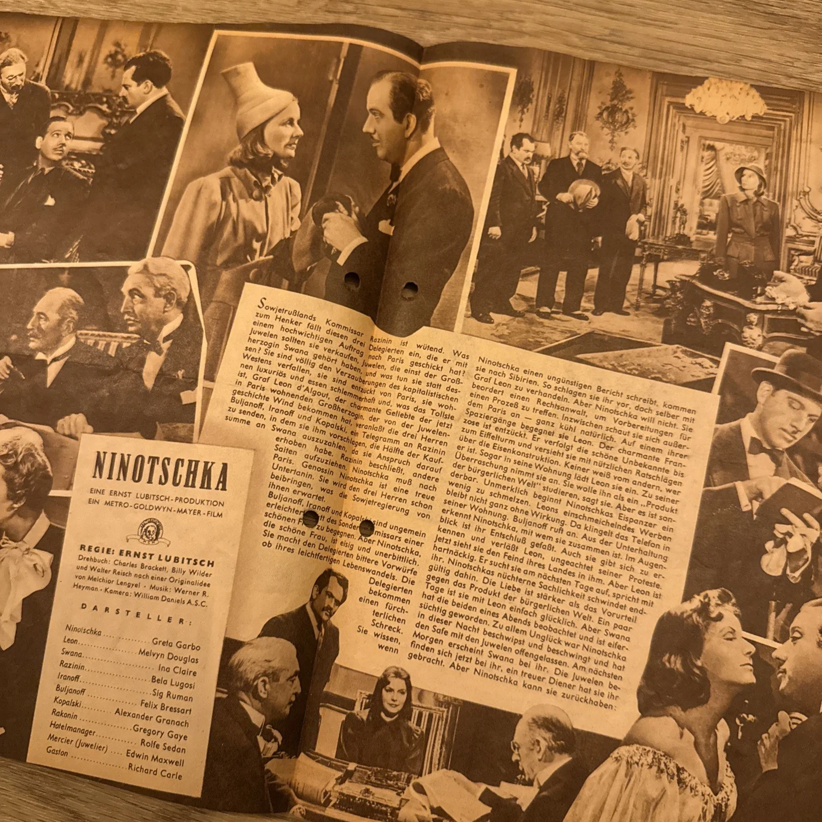 Rare NINOTCHKA German Cinema Programme Greta Garbo Melvyn Douglas Ina Claire, image 2