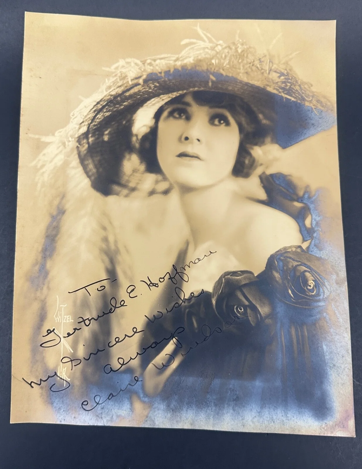 Silent Film Star Claire Windsor, Hand Autographed Black & White Photo, image 2