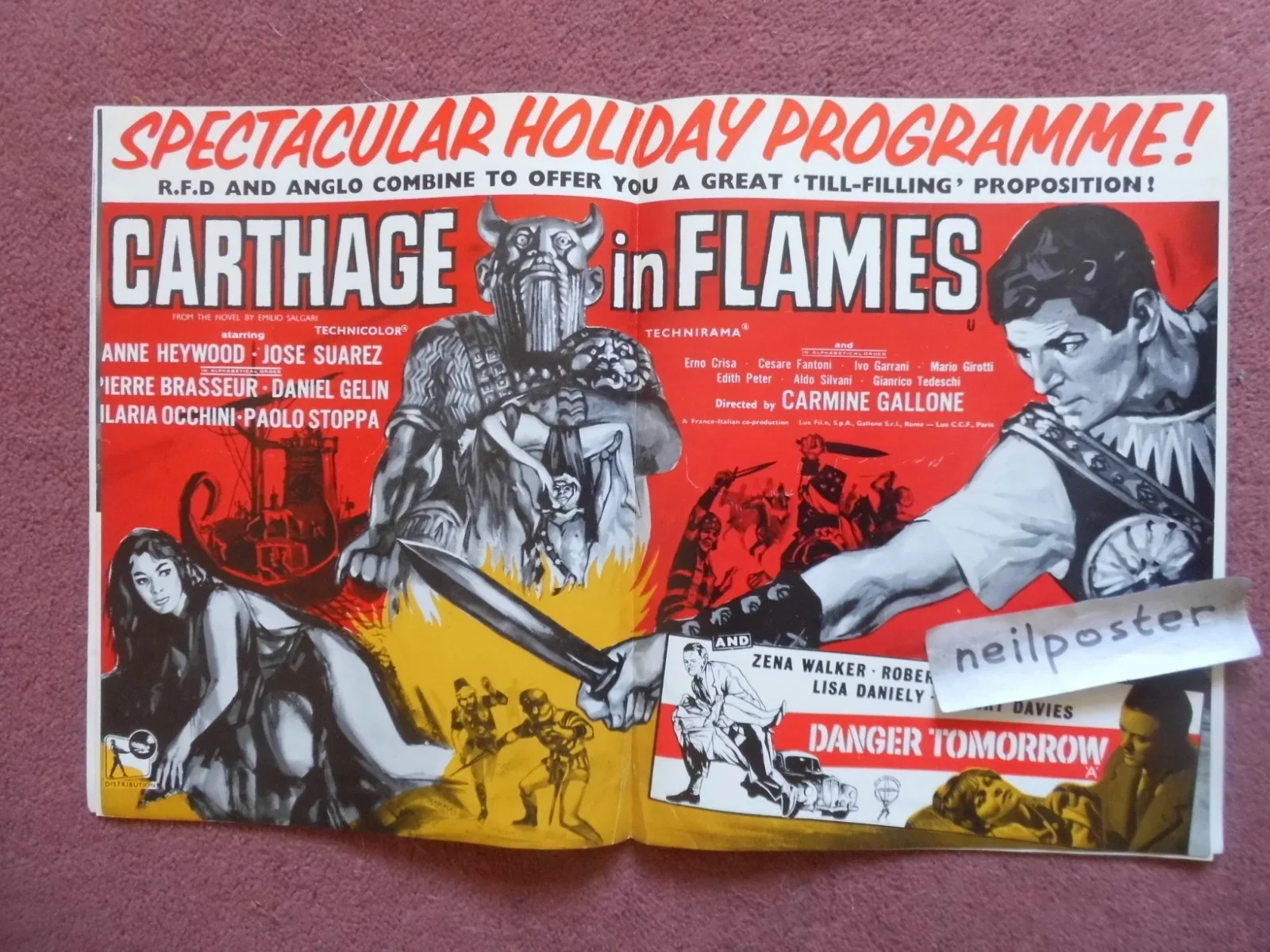 SPARTACUS, NANCY KWAN in 1960 UK trade mag DAILY CINEMA, изображение 3