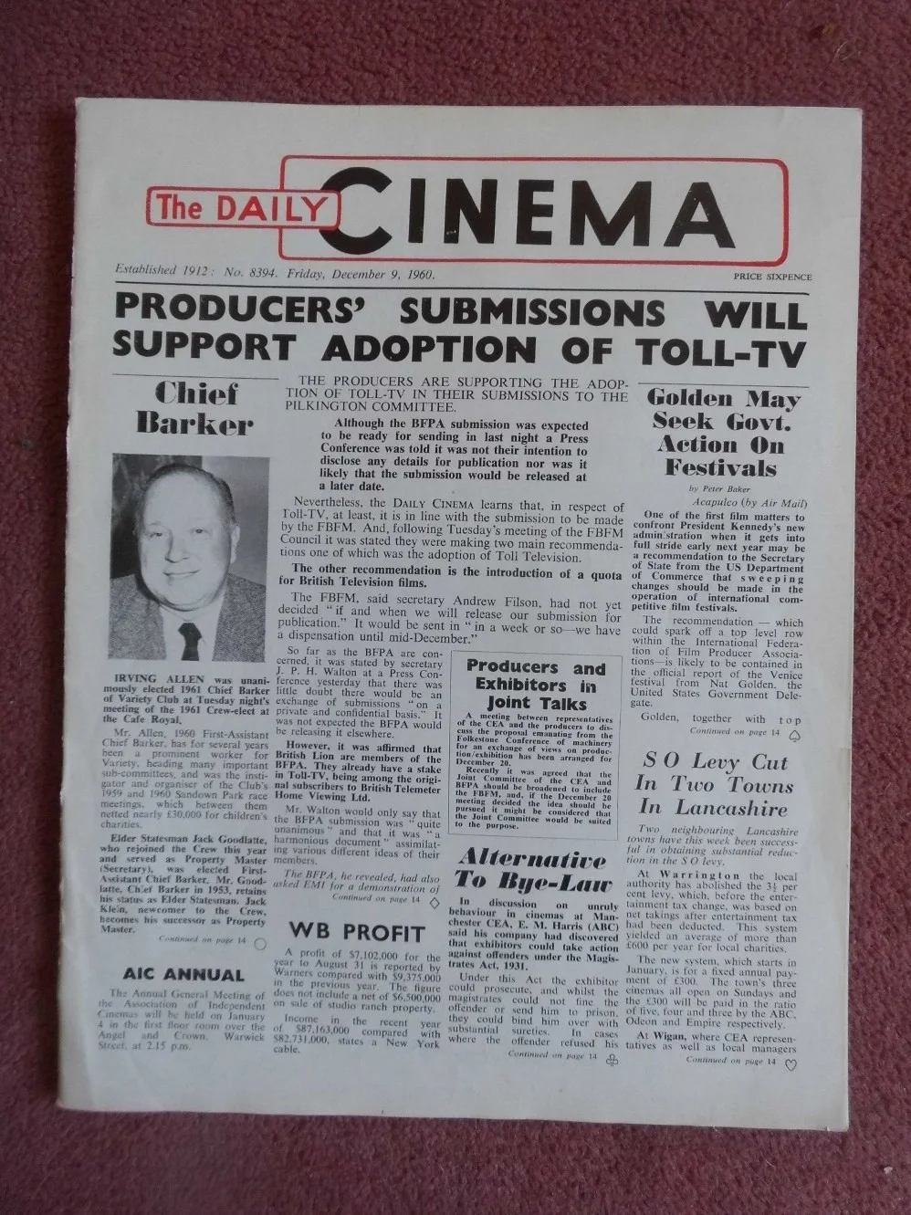 SPARTACUS, NANCY KWAN in 1960 UK trade mag DAILY CINEMA, изображение 4