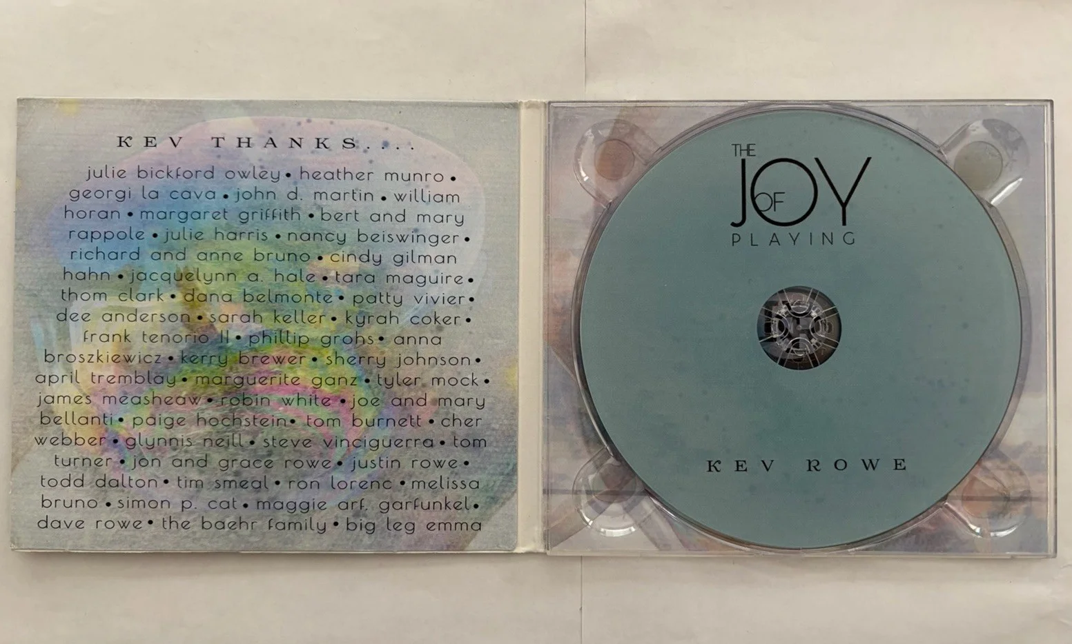 Kev Rowe The Joy Of Playing 2015 Signed Autographed CD Good, изображение 3