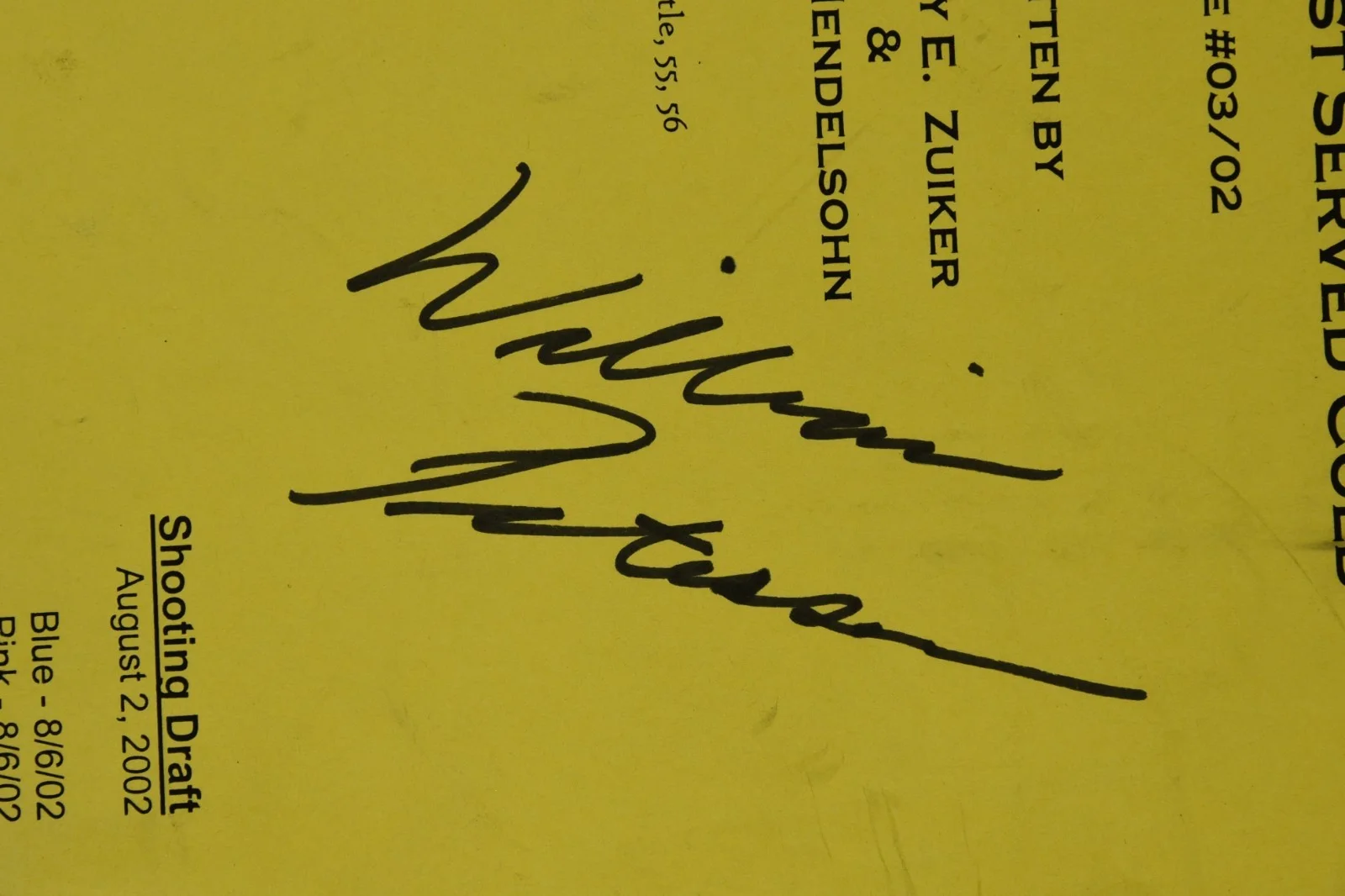 CSI Signed TV Script William Petersen "Revenge is Best Served Cold" CBS 2002, image 2
