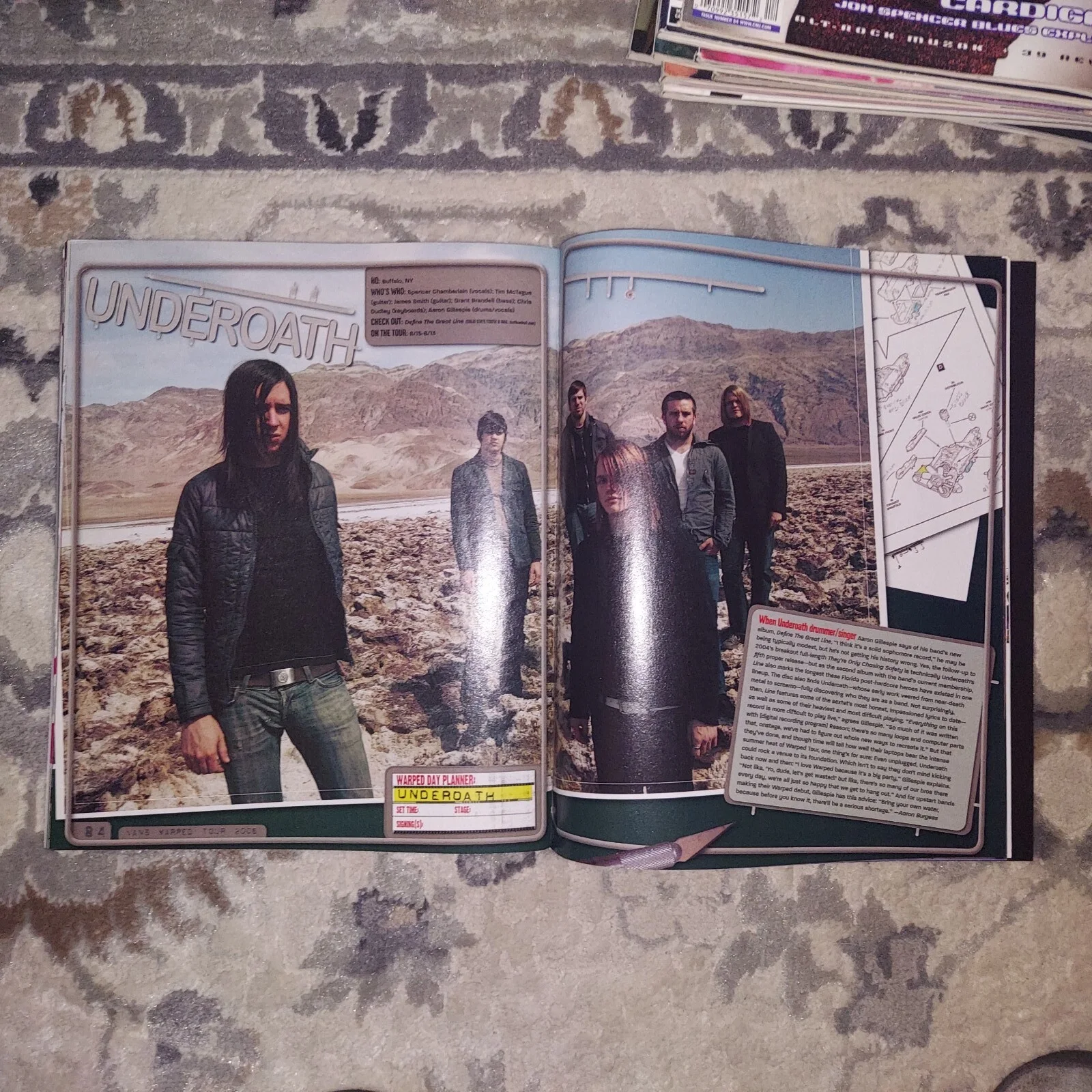 Underoath Autographed Hand Signed Vans Warped Tour Program Magazine L@@K More FS, image 5