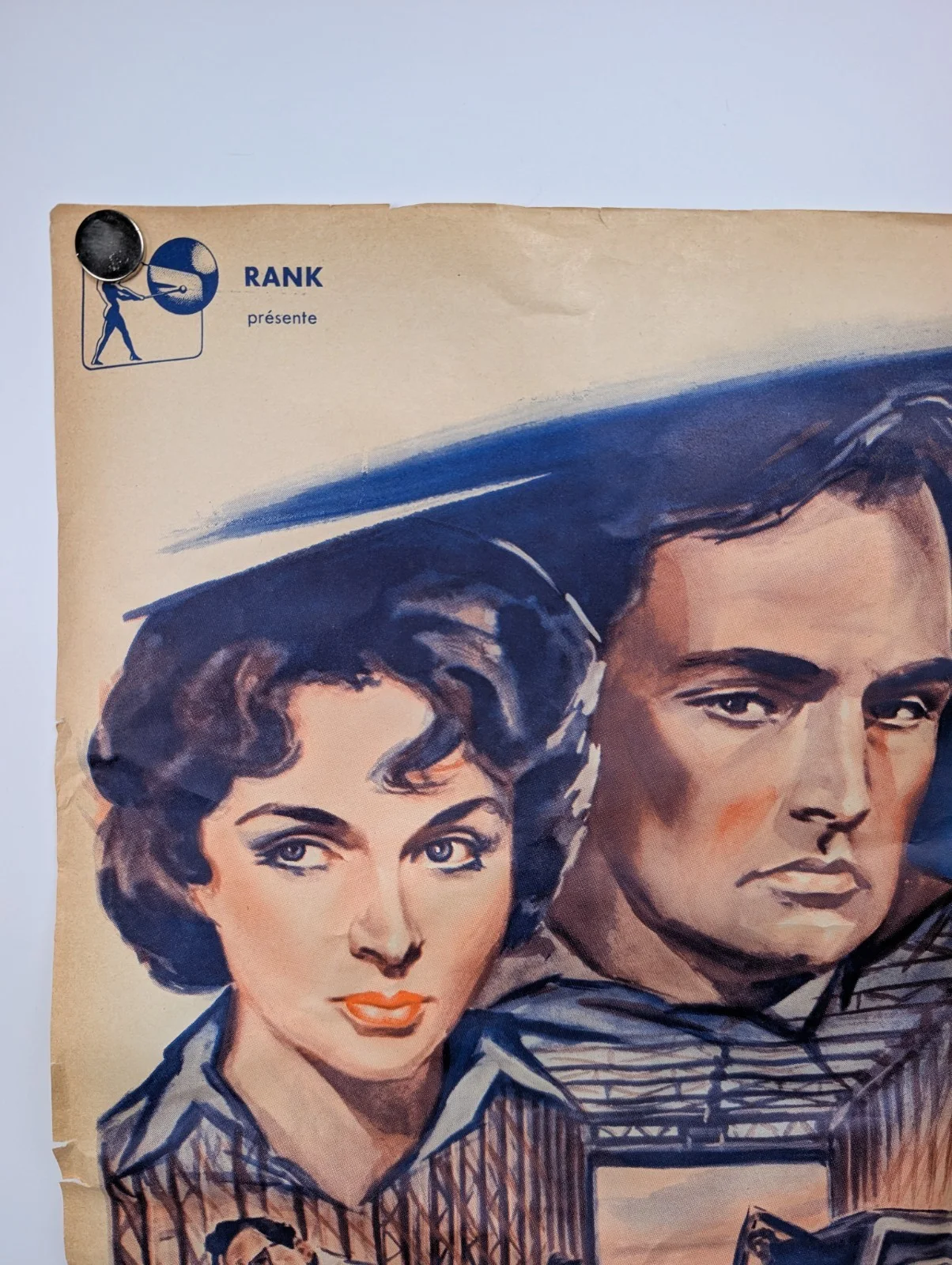 Original 1957 Cinema Poster French Rod Steiger Dangerous Frontier, изображение 5