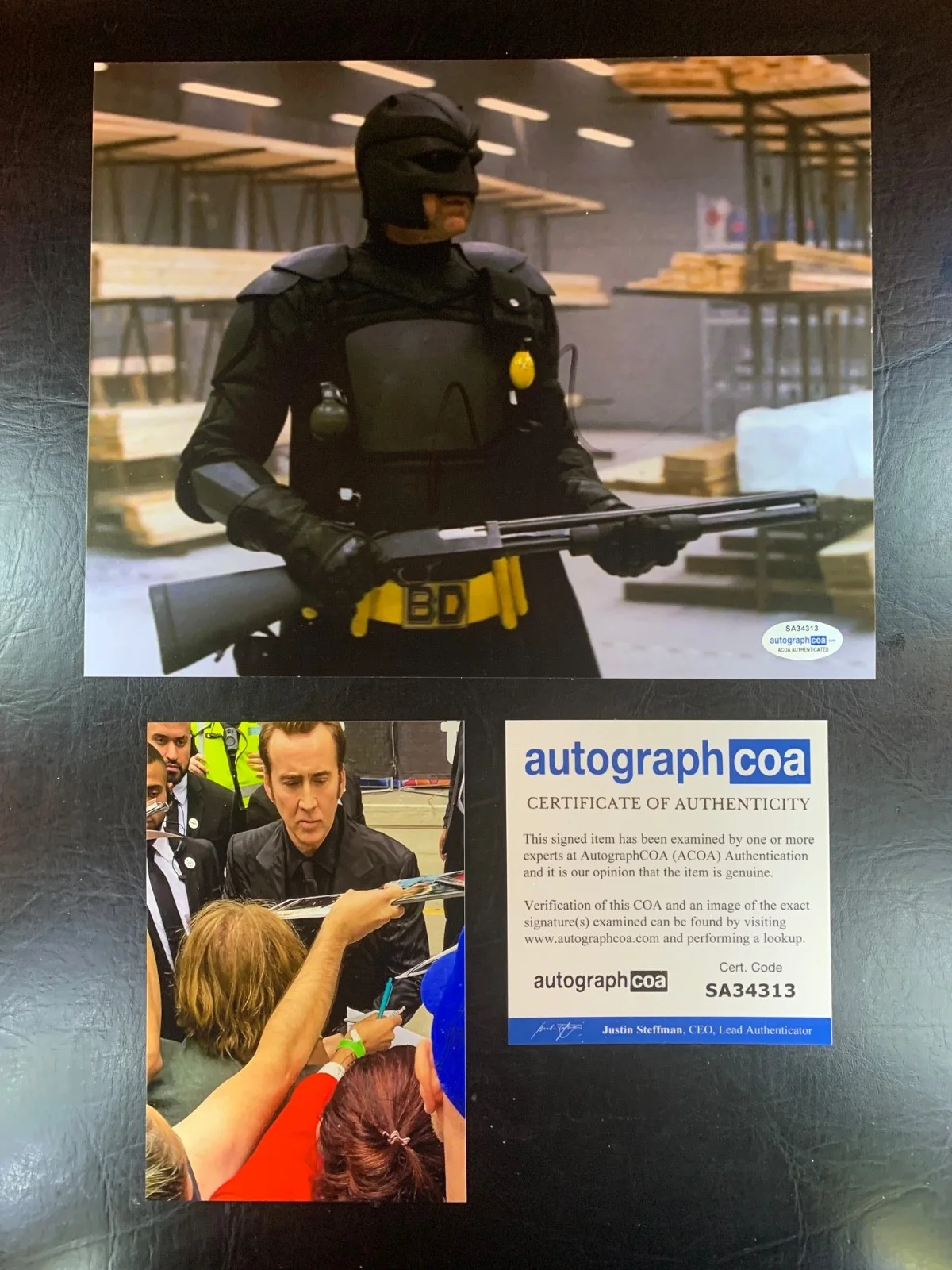 Nicholas Cage — Nicholas Cage 'Big Daddy' Autographed 8"x10" Kick Ass movie photo - COA, изображение 3