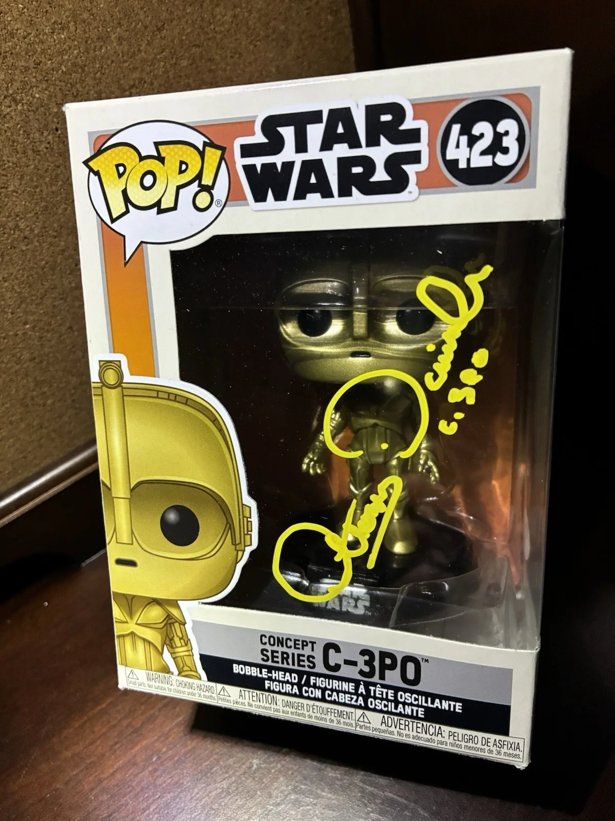 Anthony Daniels — Funko Pop Star Wars Concept Series C-3PO 423 Signed Anthony Daniels JSA, image 2