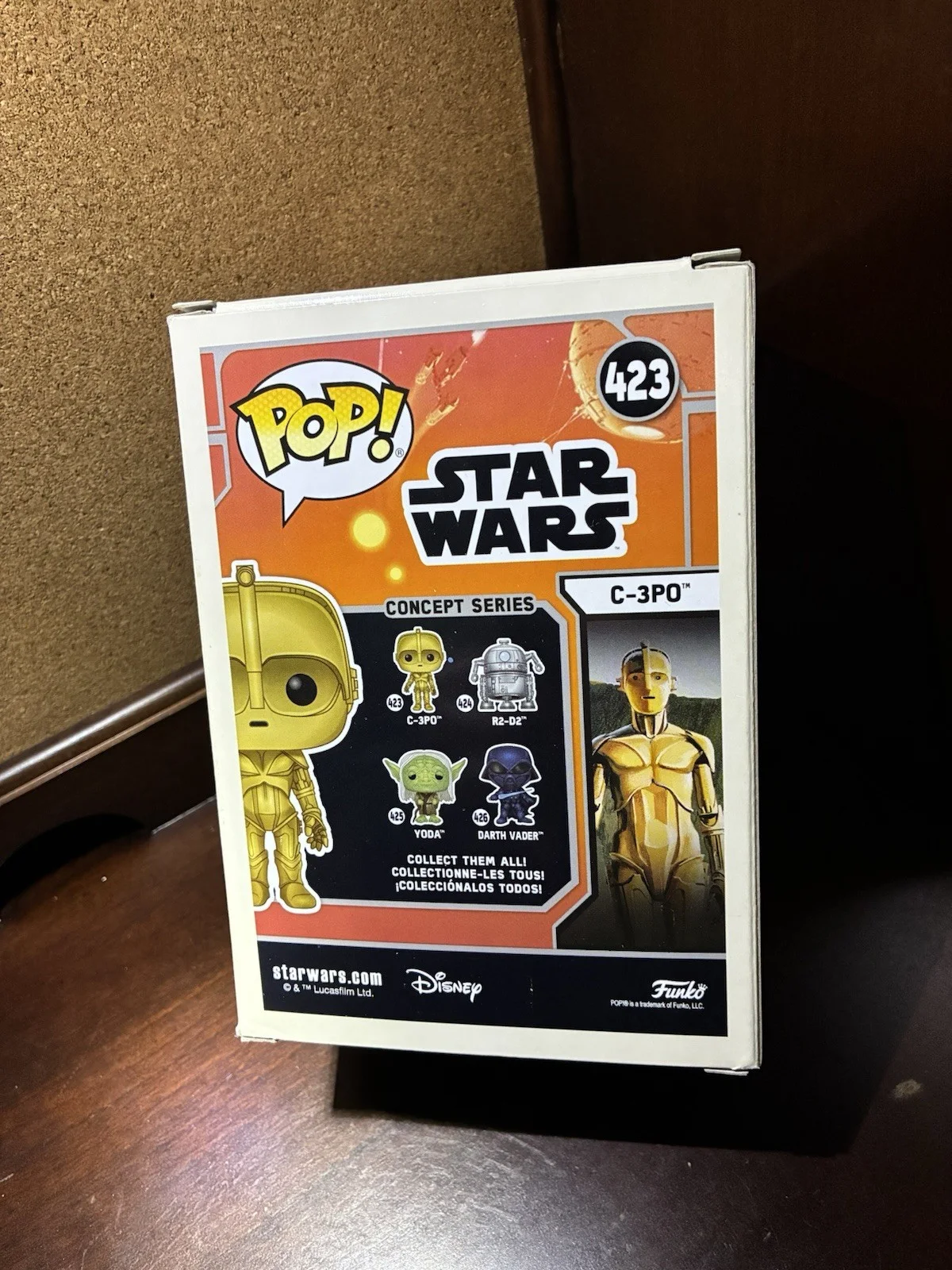 Anthony Daniels — Funko Pop Star Wars Concept Series C-3PO 423 Signed Anthony Daniels JSA, image 4