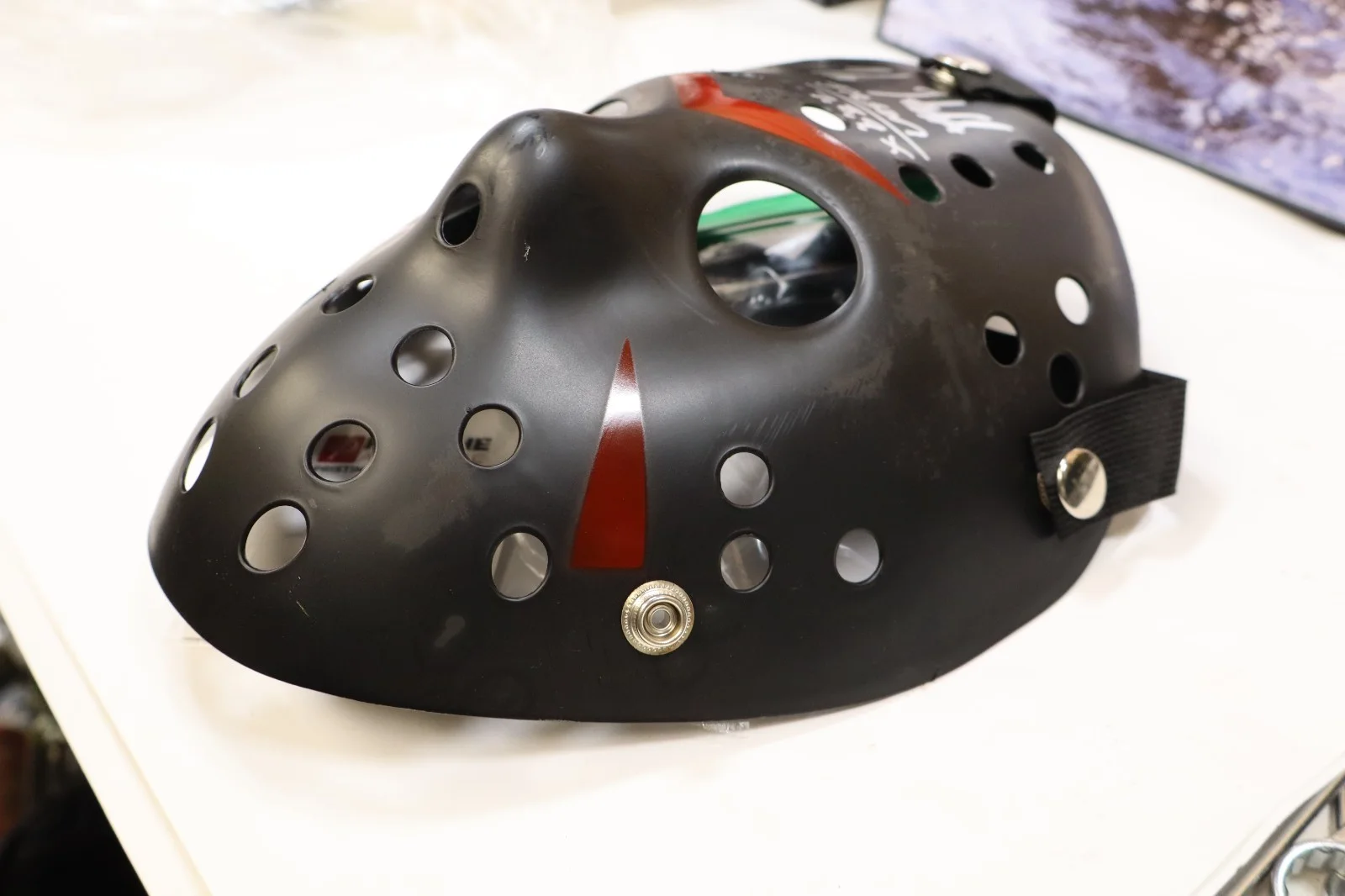 Kane Hodder Signed Jason Voorhees Mask Friday the 13th Autograph Black COA, image 3