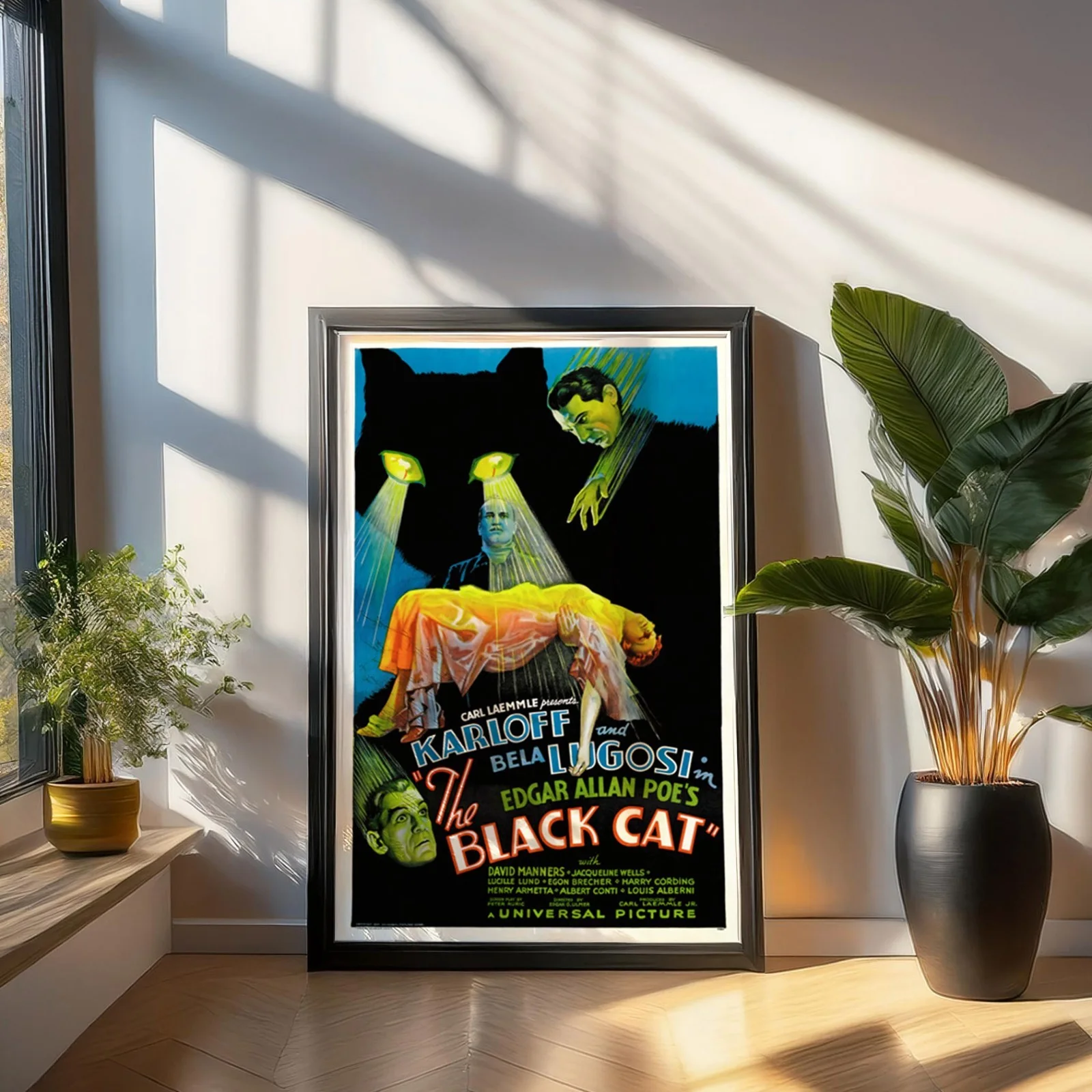 The Black Cat - 1934 Karloff Lugosi Horror Restored 27.2" x 41" US One Sheet, image 3