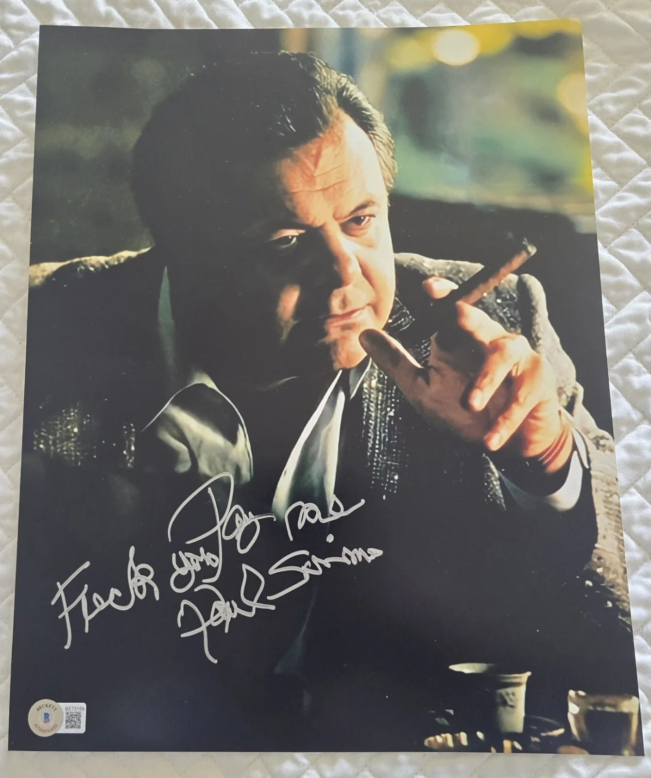 Paul Sorvino — Paul Sorvino Signed 11x14 Goodfellas With Inscription Beckett