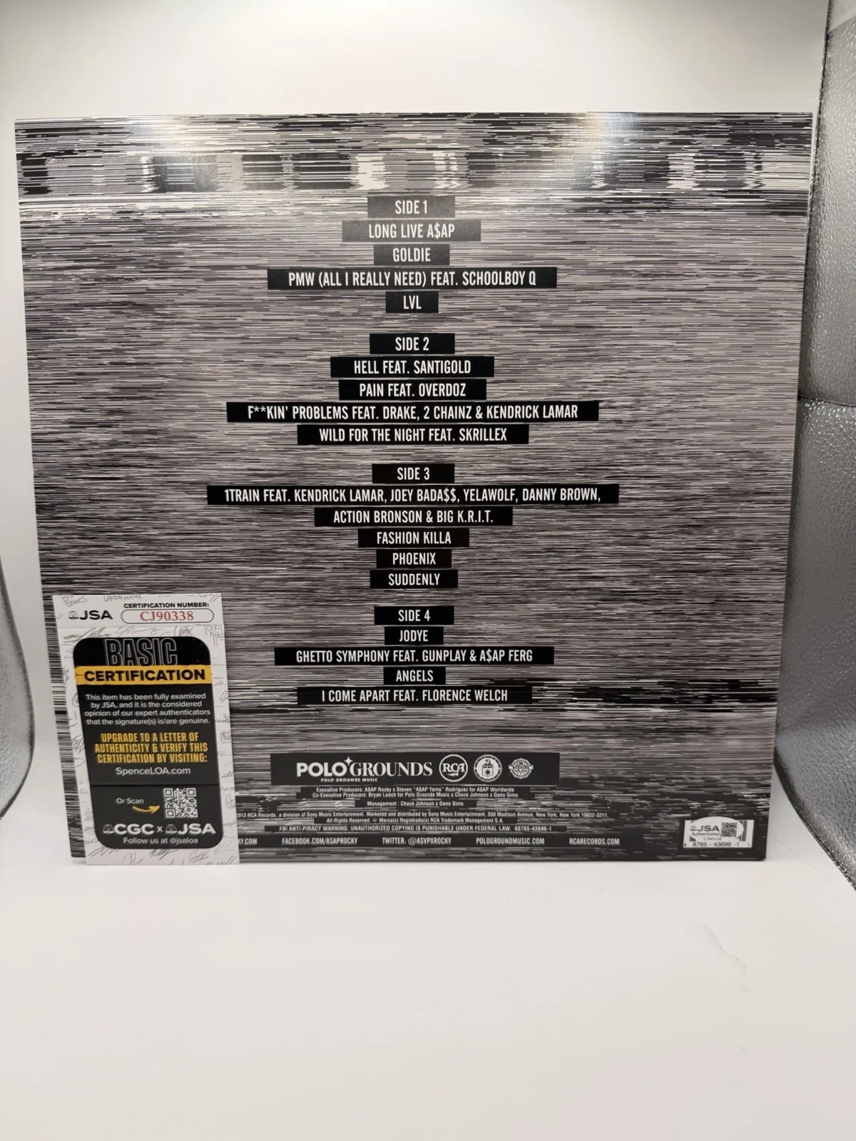 ASAP ROCKY SIGNED AUTOGRAPHED LONG LIVE A$AP VINYL ALBUM JSA COA RAPPER RIHANNA, изображение 2
