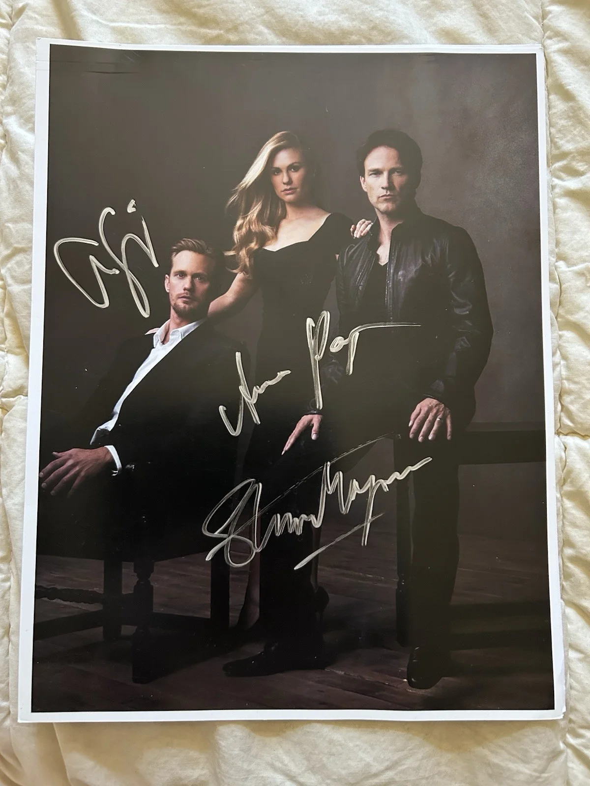 Stephen Moyer, Anna Paquin, Alexander Skarsgard — True Blood Signed Stephen Moyer Alexander Skarsgard Anna Paquin 8.5” X 11” Rare!, изображение 2