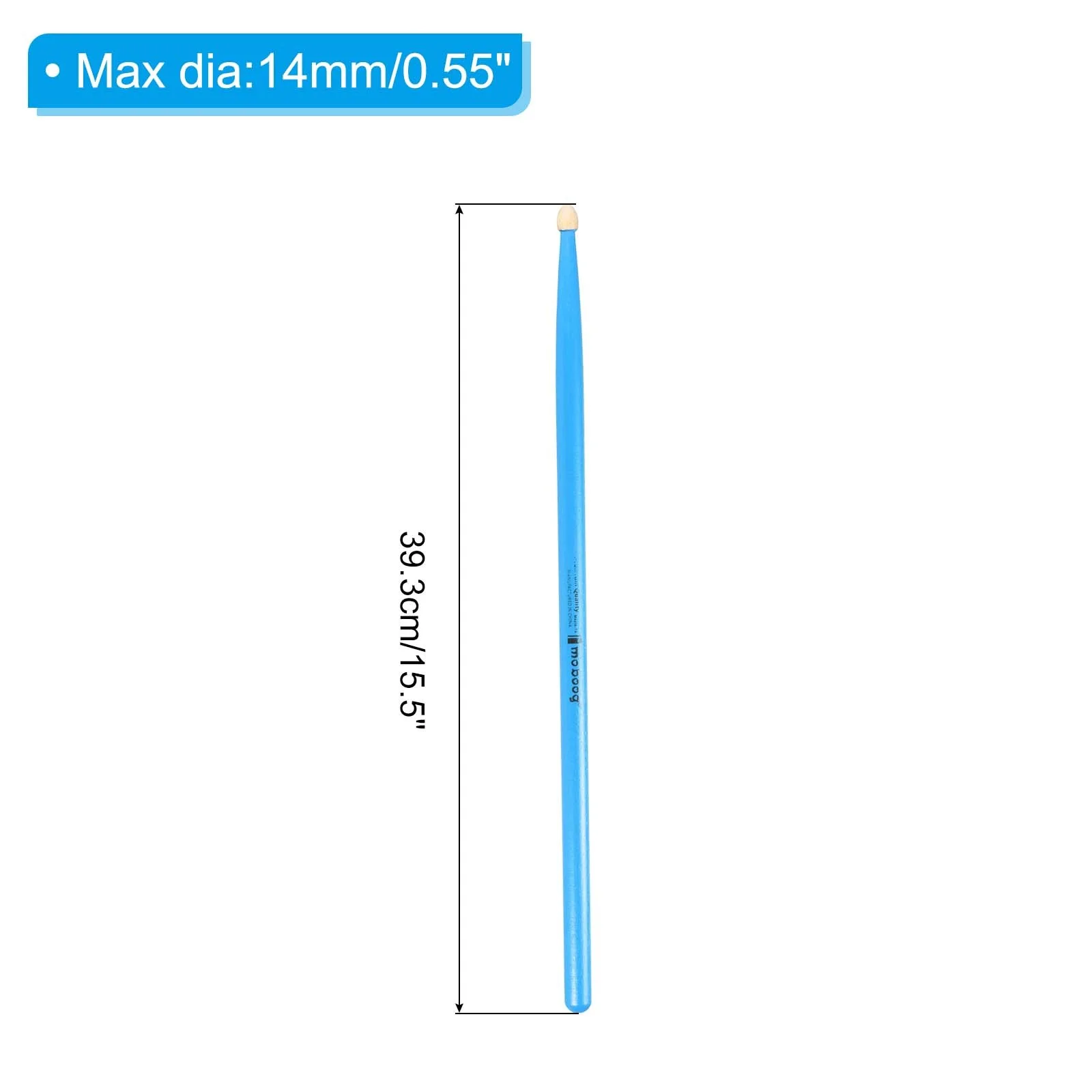 Maple Wood Drumstick Anti Slip Drum Stick 7A Blue 1 Pair for Drumming Musical, image 2