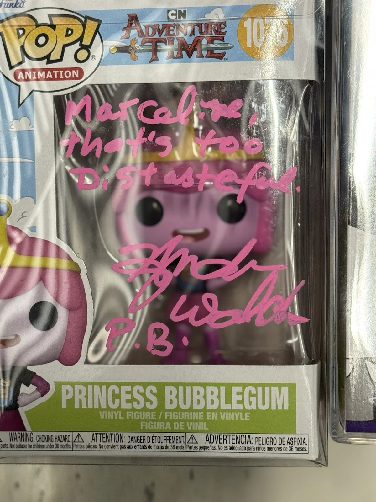 Adventure Time Rare Marceline Princess Bubblegum Signed Funko Pops JSA W/ Quotes, image 2