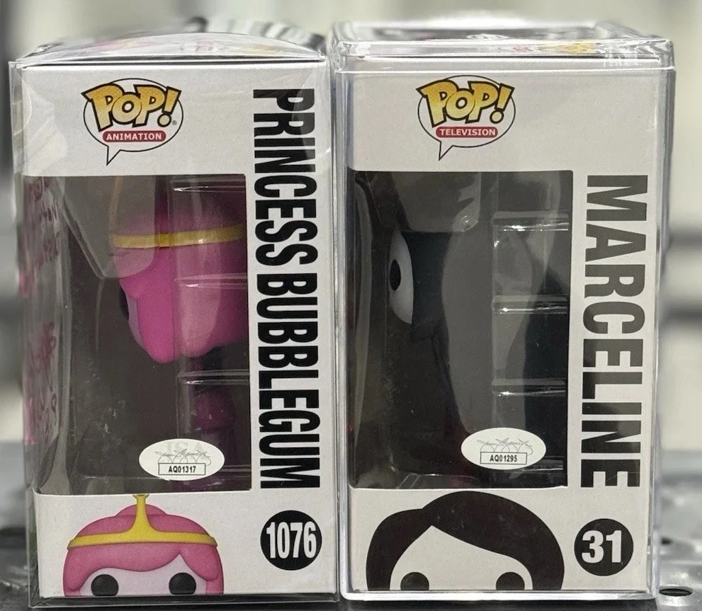 Adventure Time Rare Marceline Princess Bubblegum Signed Funko Pops JSA W/ Quotes, image 4