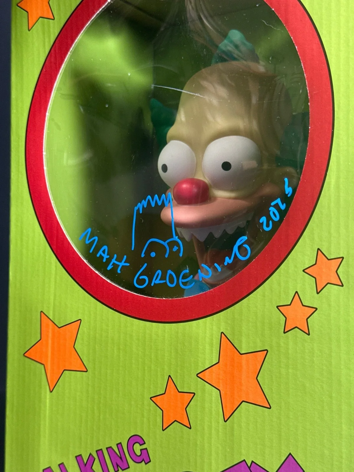 Matt Groening — Matt Groening Signed Talking Krusty Doll With Homer Sketch BAS AE22967, image 2