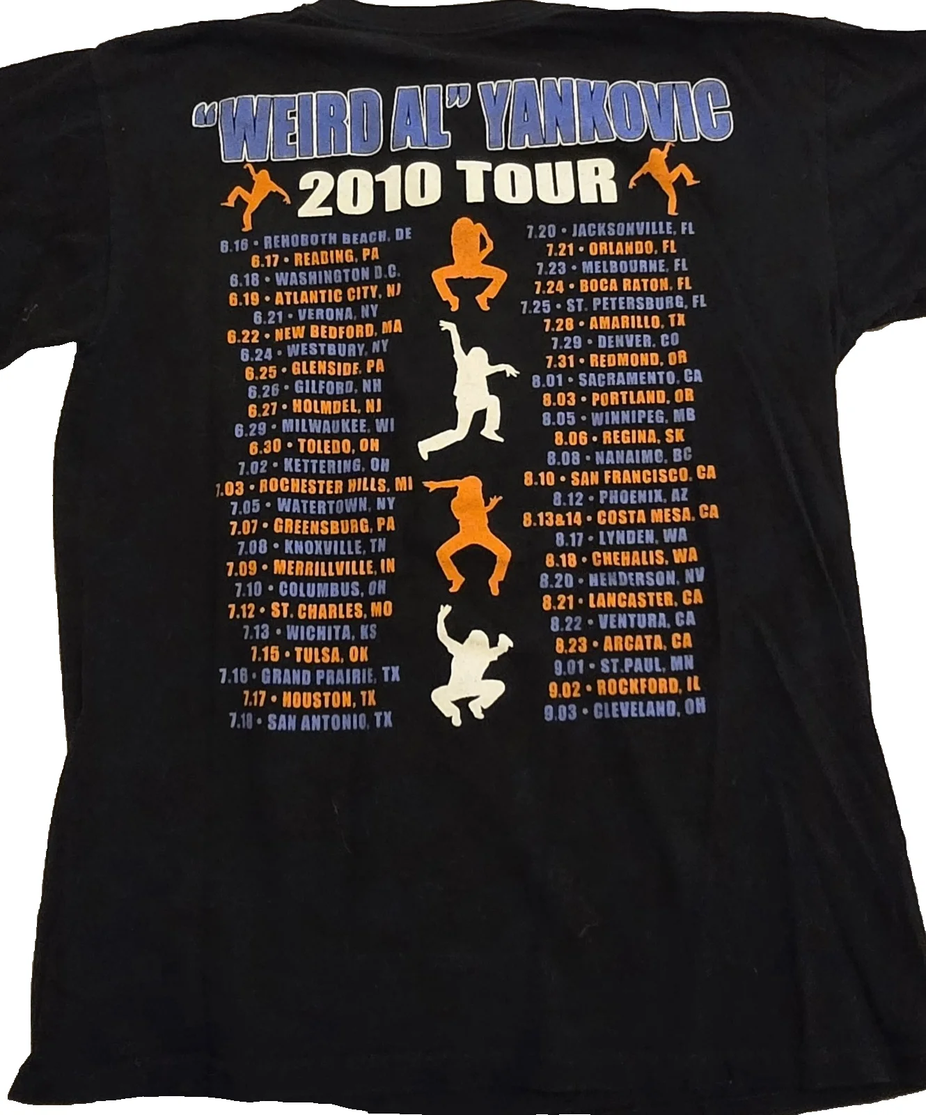 Weird Al Yankovic Signed 2010 Tour Shirt Auto JSA COA, image 2