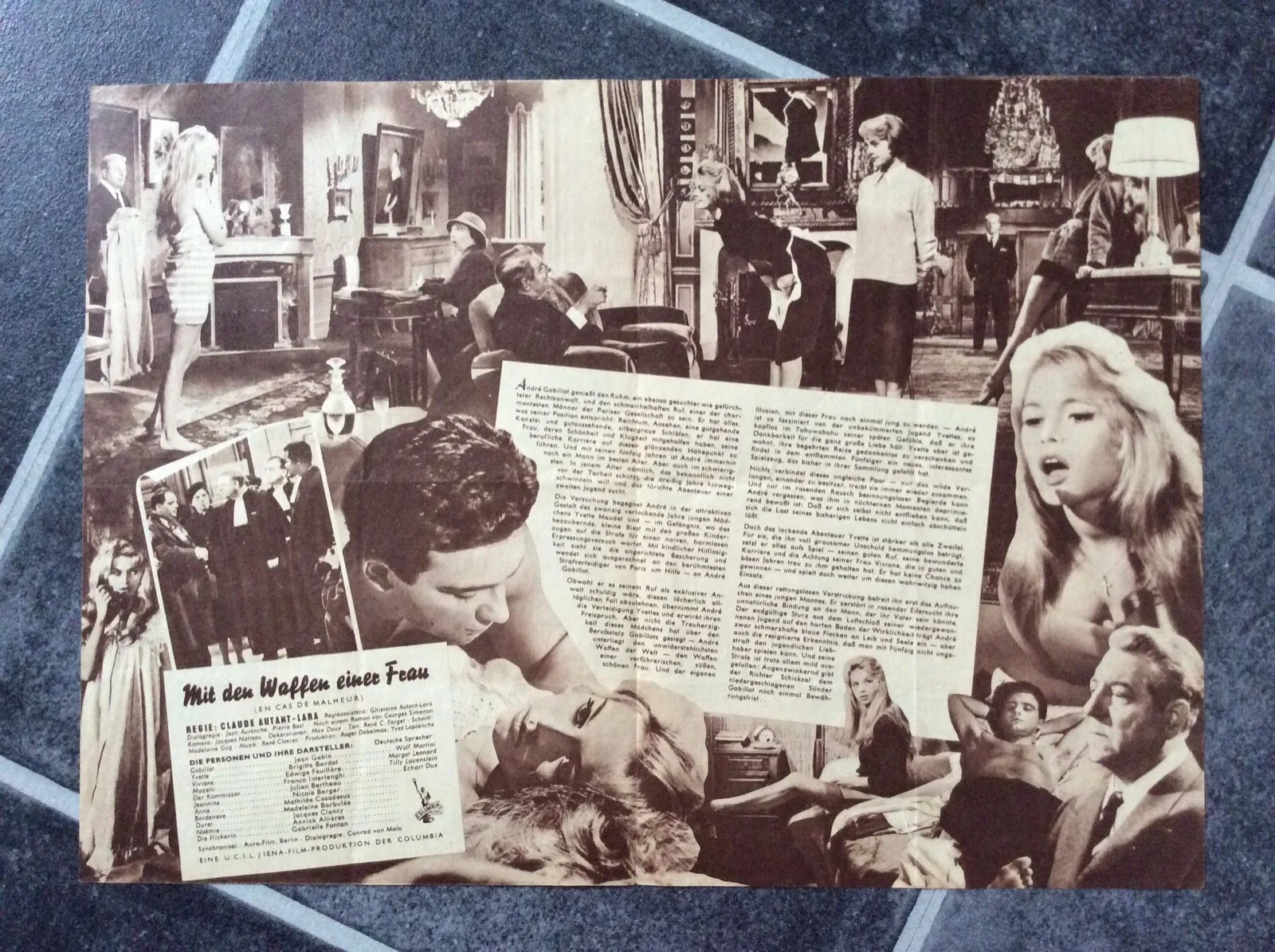 LOVE IS MY PROFESSION Original 1958 Movie Program BRIGITTE BARDOT JEAN GABIN, image 2
