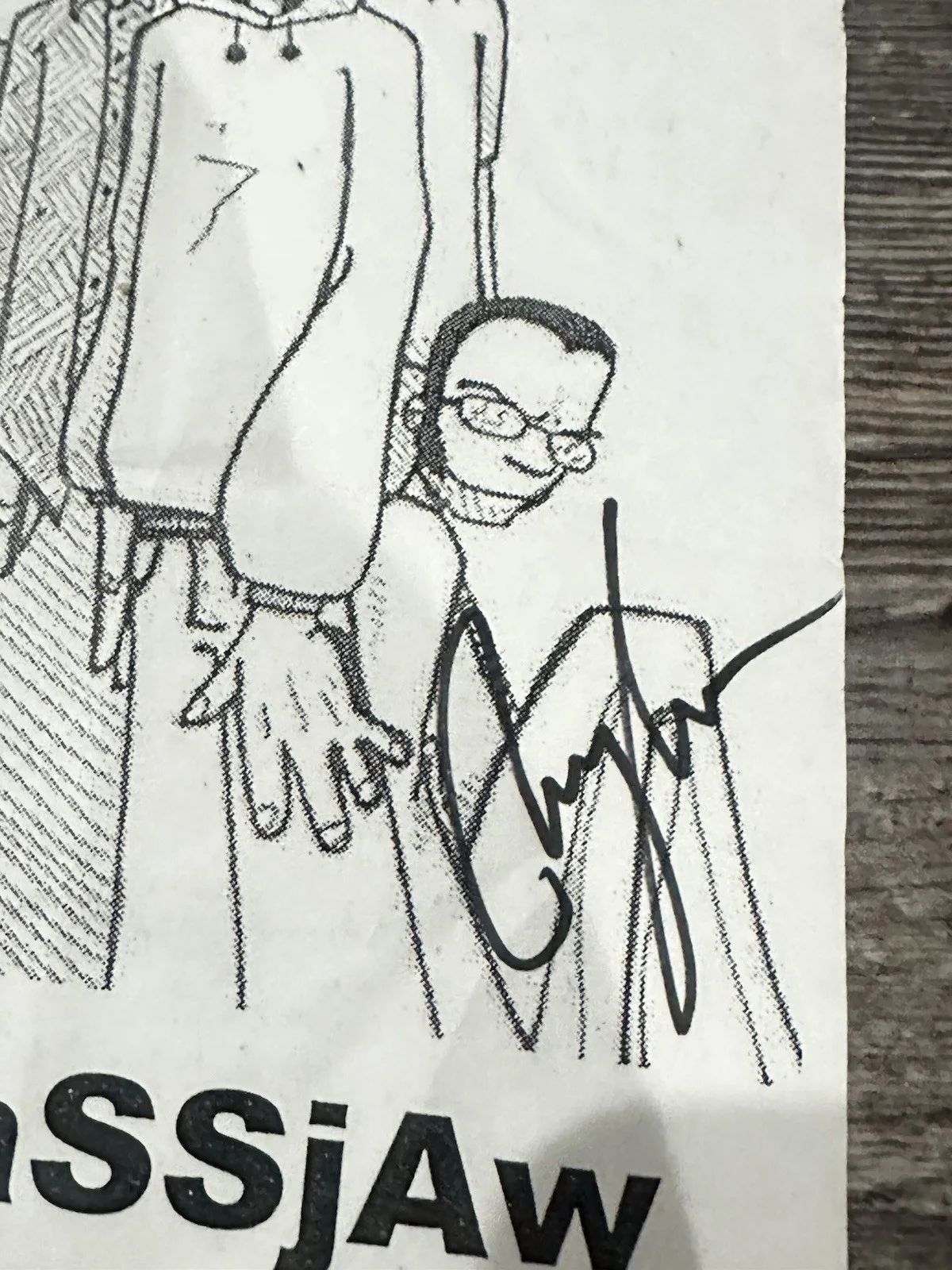 GLASSJAW - Promo Flyer SIGNED AUTOGRAPHED by 2 - Larry Gorman - Todd Weinstock, image 2