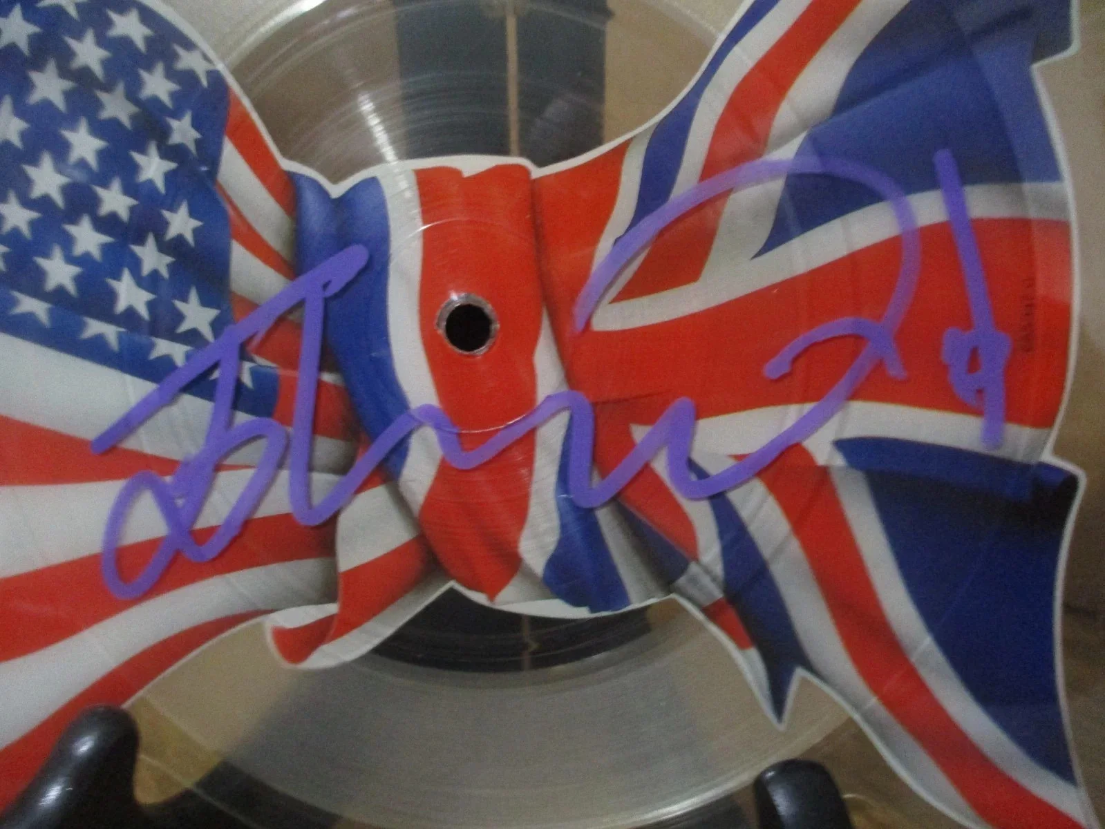 JOHN WAITE BAD ENGLISH AUTHENTIC AUTOGRAPHED/SIGNED UK RARE SHAPED PICTURE DISC, image 2