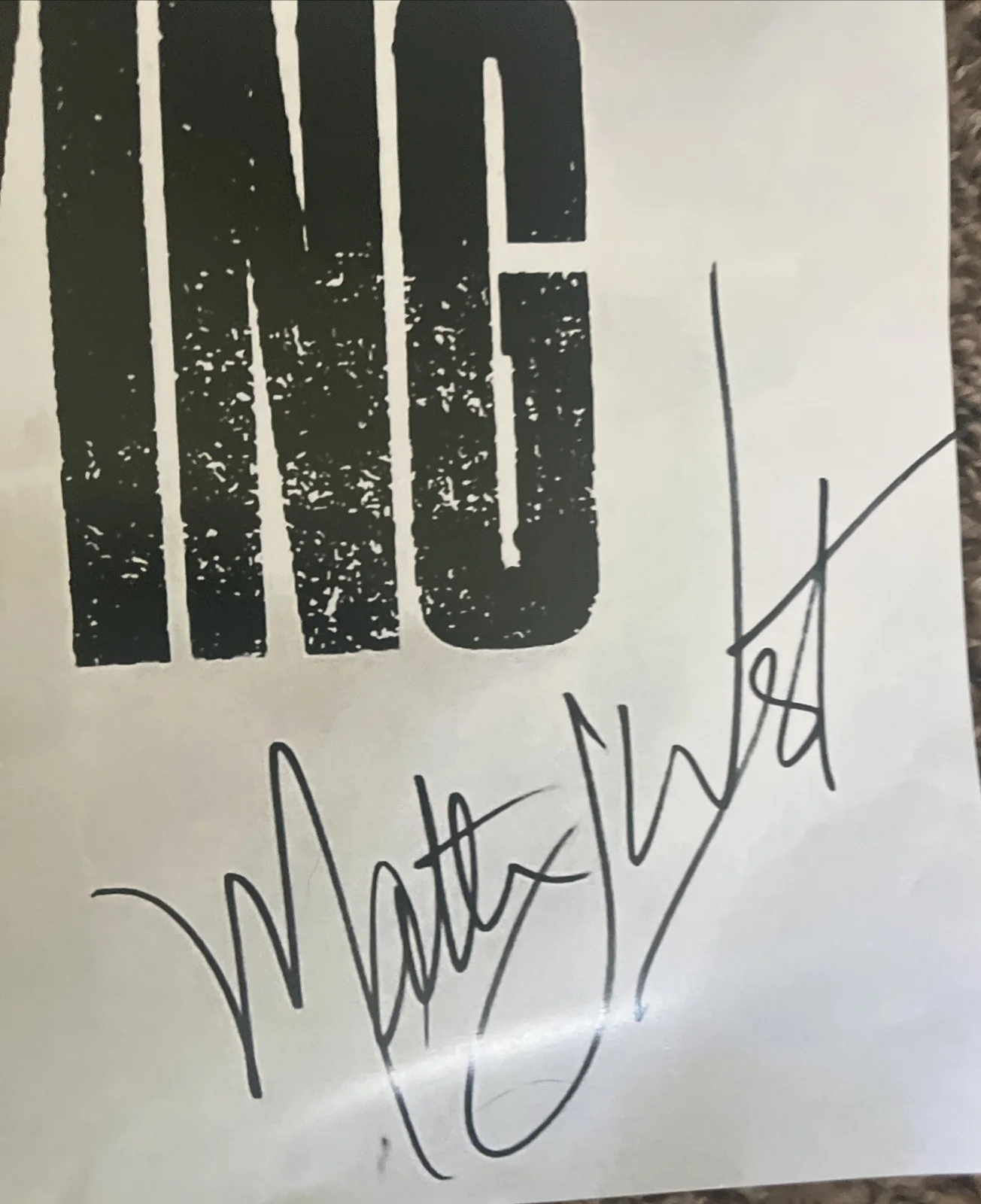 Matthew West Signed Poster. Autographed. Don’t Stop Praying. Christian Music, image 2