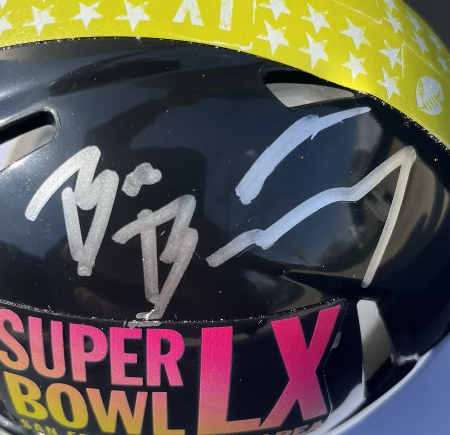 Bad Bunny Signed Autographed Super Bowl 60 LX Mini Helmet Halftime Benito Psa, image 5