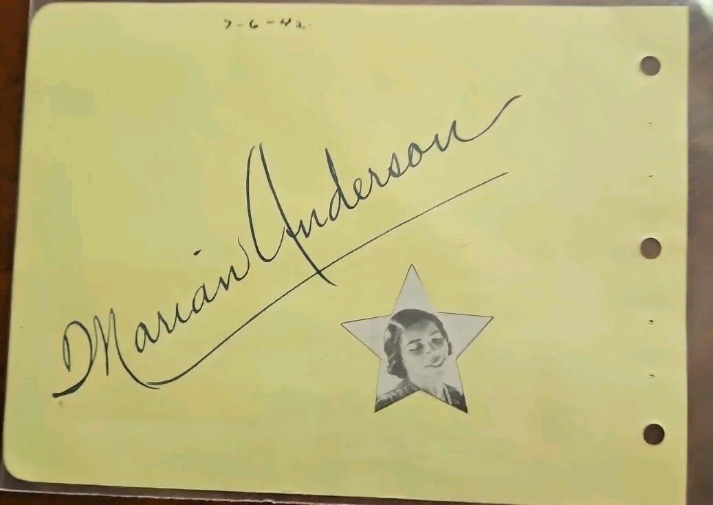 ARTHUR RUBINSTEIN autograph Pages Pianist - AND - MARIAN ANDERSON Opera signed, image 4